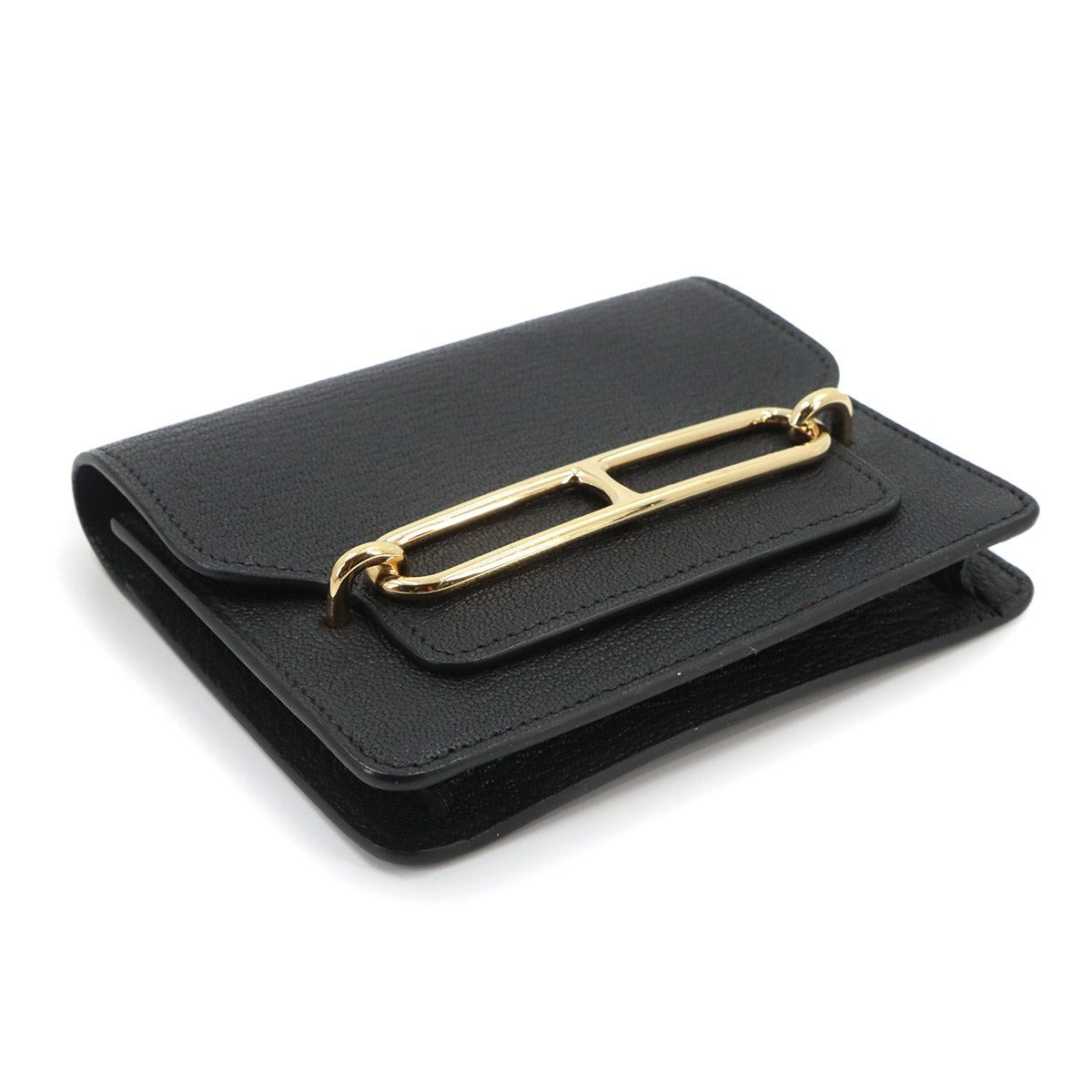 Roulis Slim Wallet Chevre Black U Purse