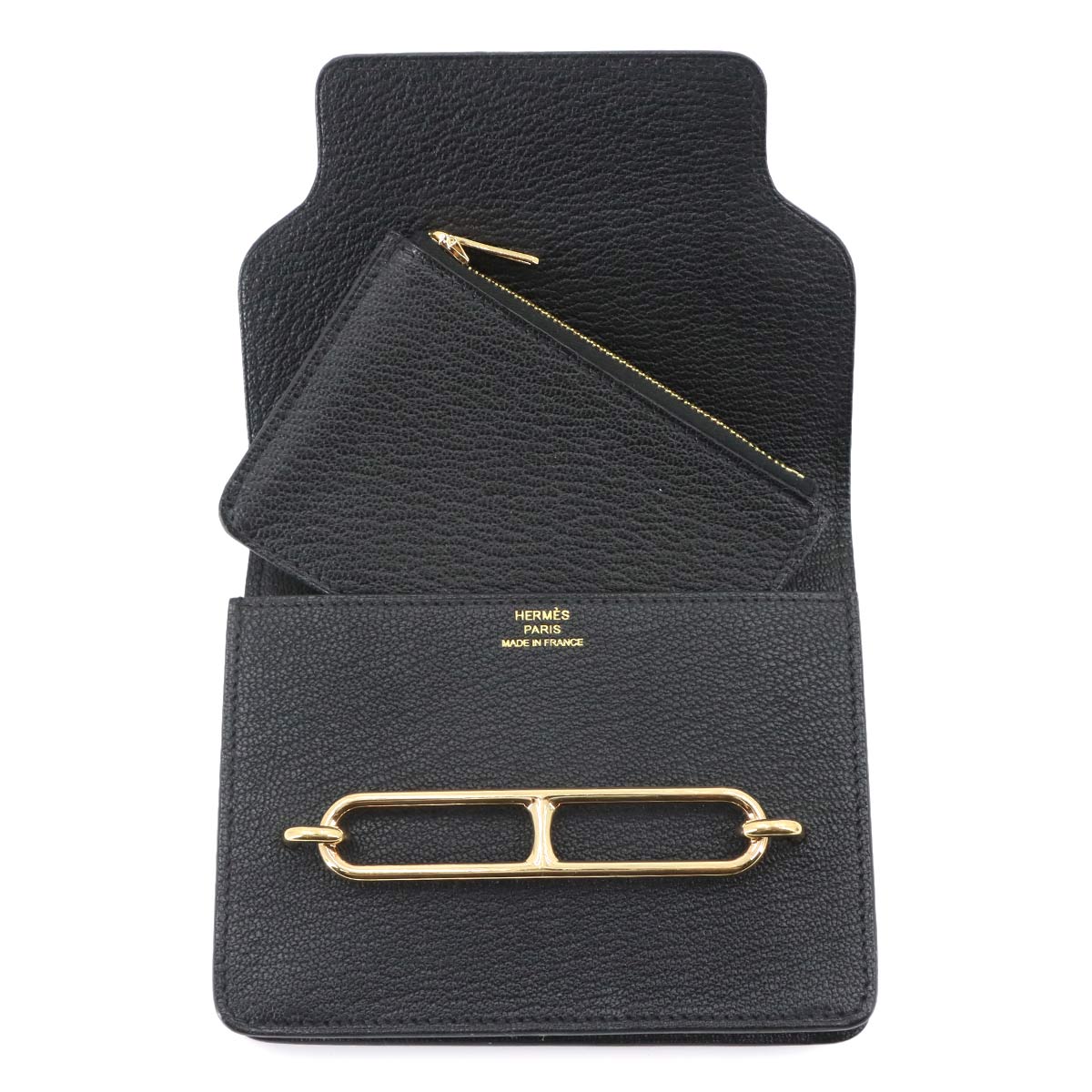 Roulis Slim Wallet Chevre Black U Purse