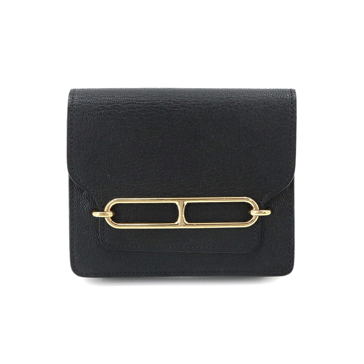 Roulis Slim Wallet Chevre Black U Purse