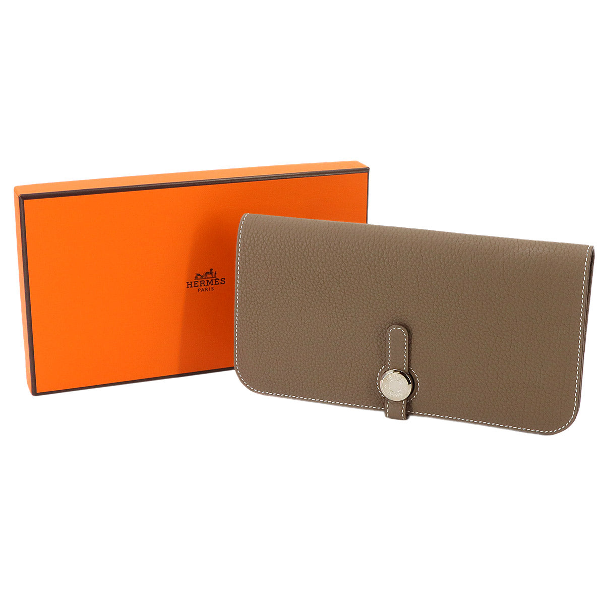 Dogon Long Wallet Togo Etoupe Purse