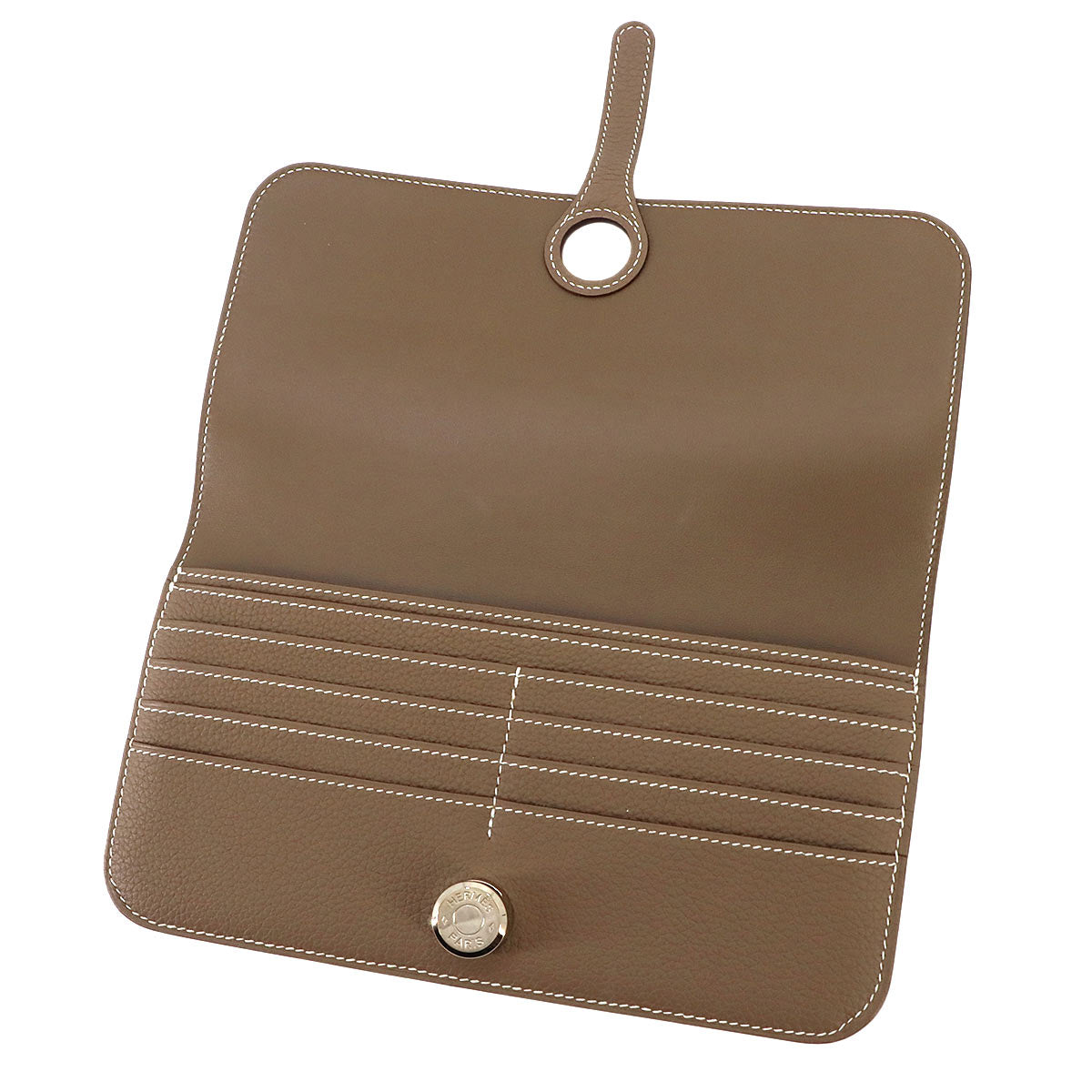 Dogon Long Wallet Togo Etoupe Purse