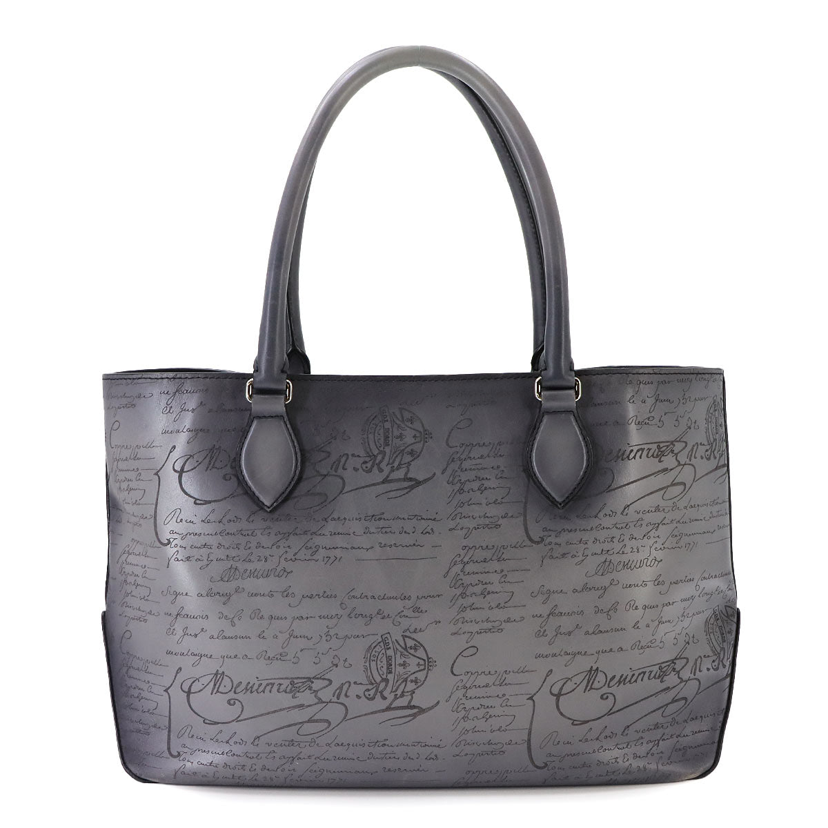 Calligraphy Toujours Mini Tote Bag Gray Purse