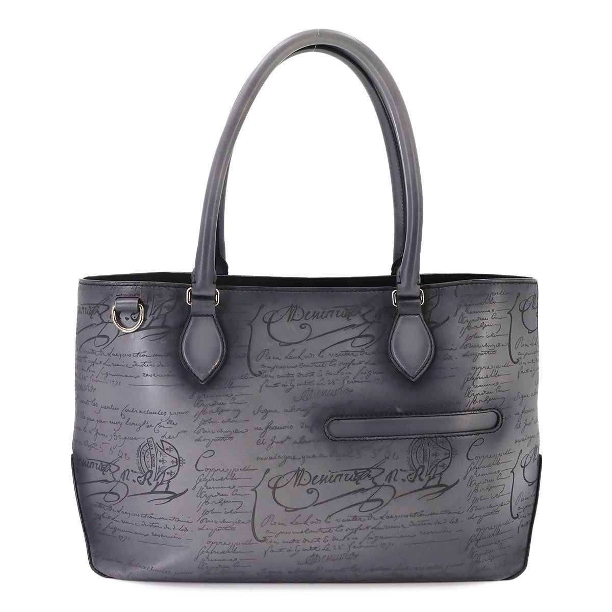 Calligraphy Toujours Mini Tote Bag Gray Purse