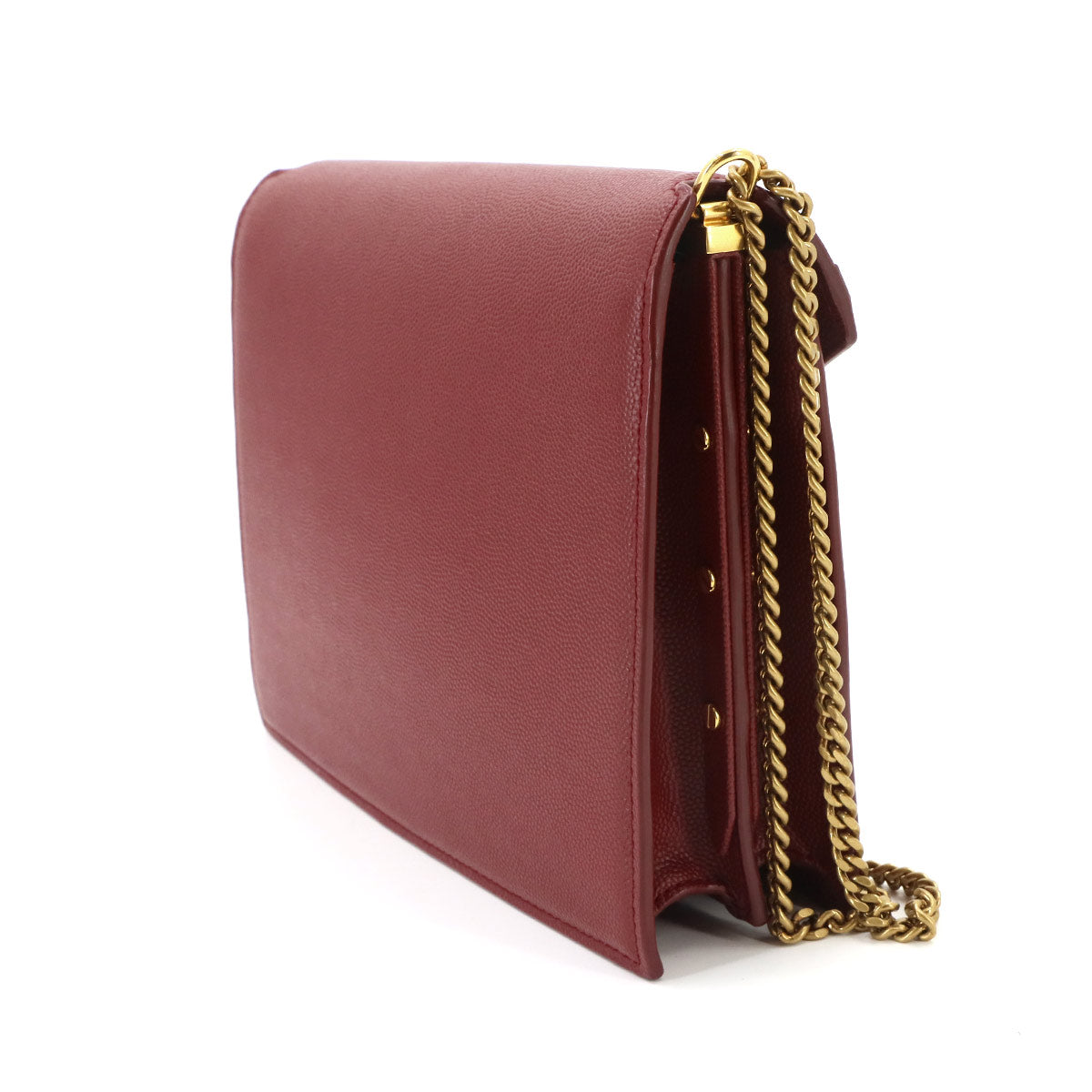 Cassandre Envelope Chain Shoulder Bag Leather Red 532750