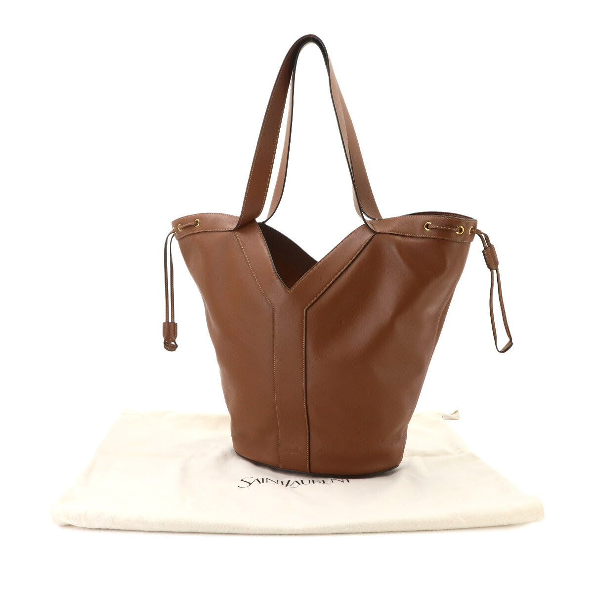 Y Hobo Tote Bag Leather Brown 833160 Purse