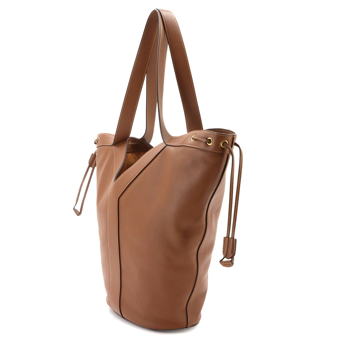 Y Hobo Tote Bag Leather Brown 833160 Purse
