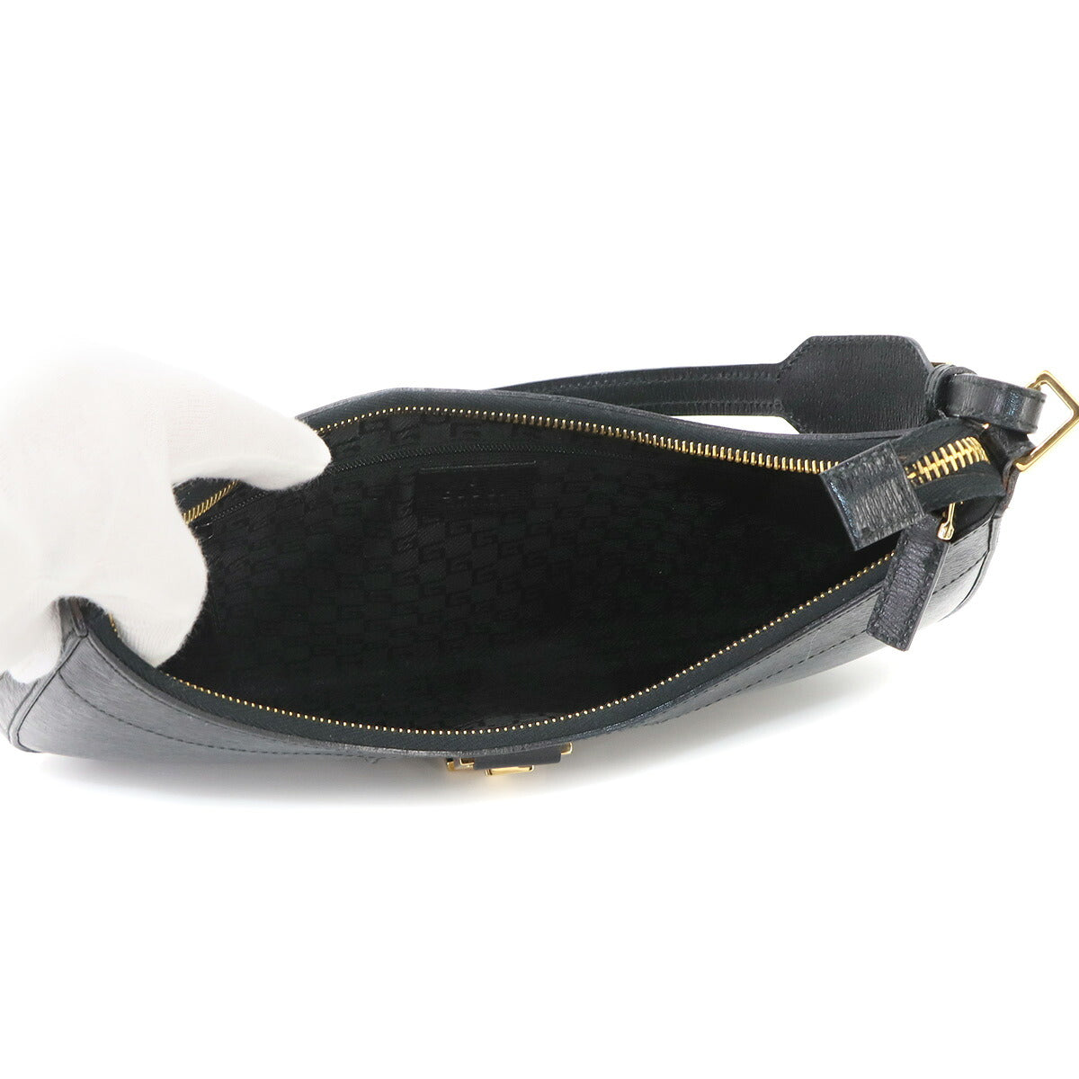 Shoulder Bag Leather Black 0014128 Purse