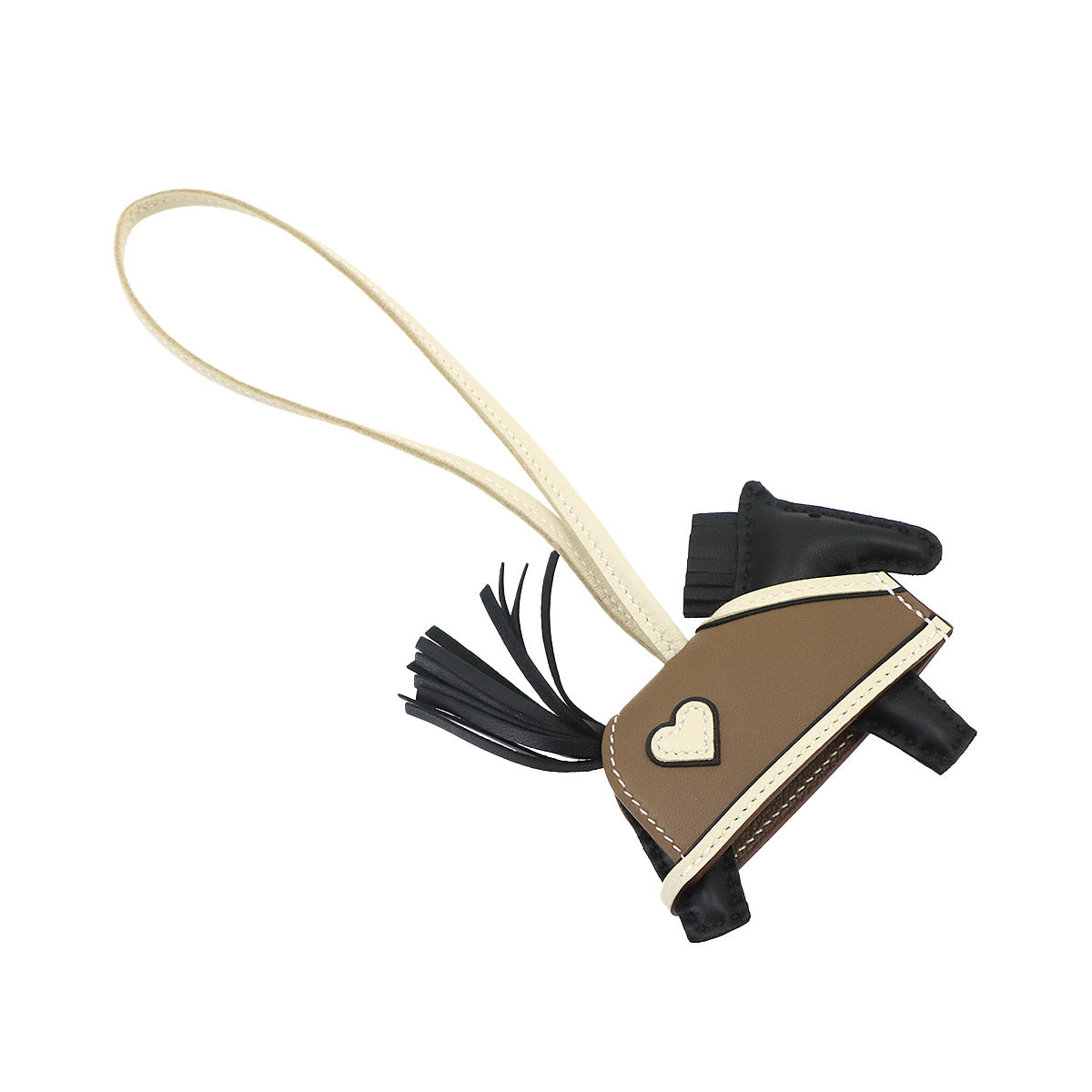 Rodeo Robeo Coeur PM Bag Charm Agneau Milo Black