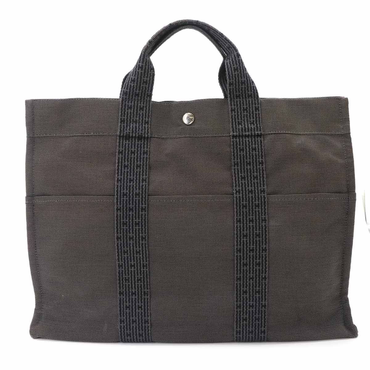 Herline Tote PM Bag Canvas Gray Unisex Purse