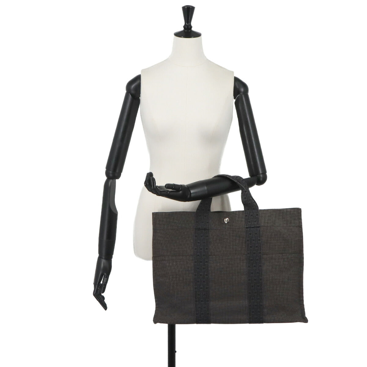 Herline Tote PM Bag Canvas Gray Unisex Purse
