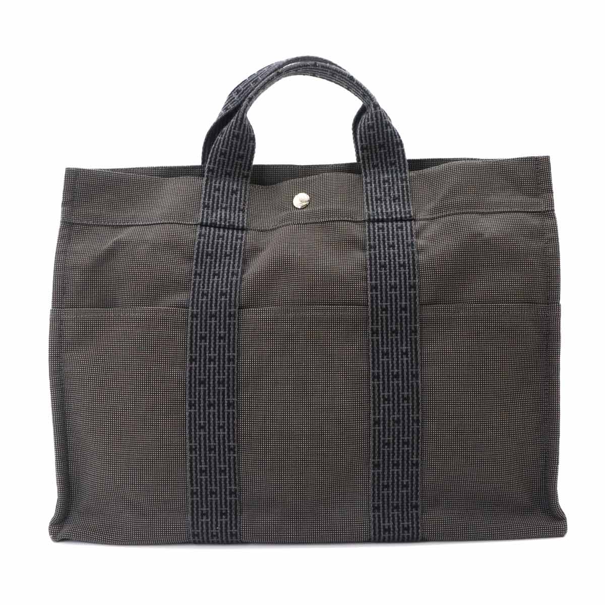 Herline Tote PM Bag Canvas Gray Unisex Purse