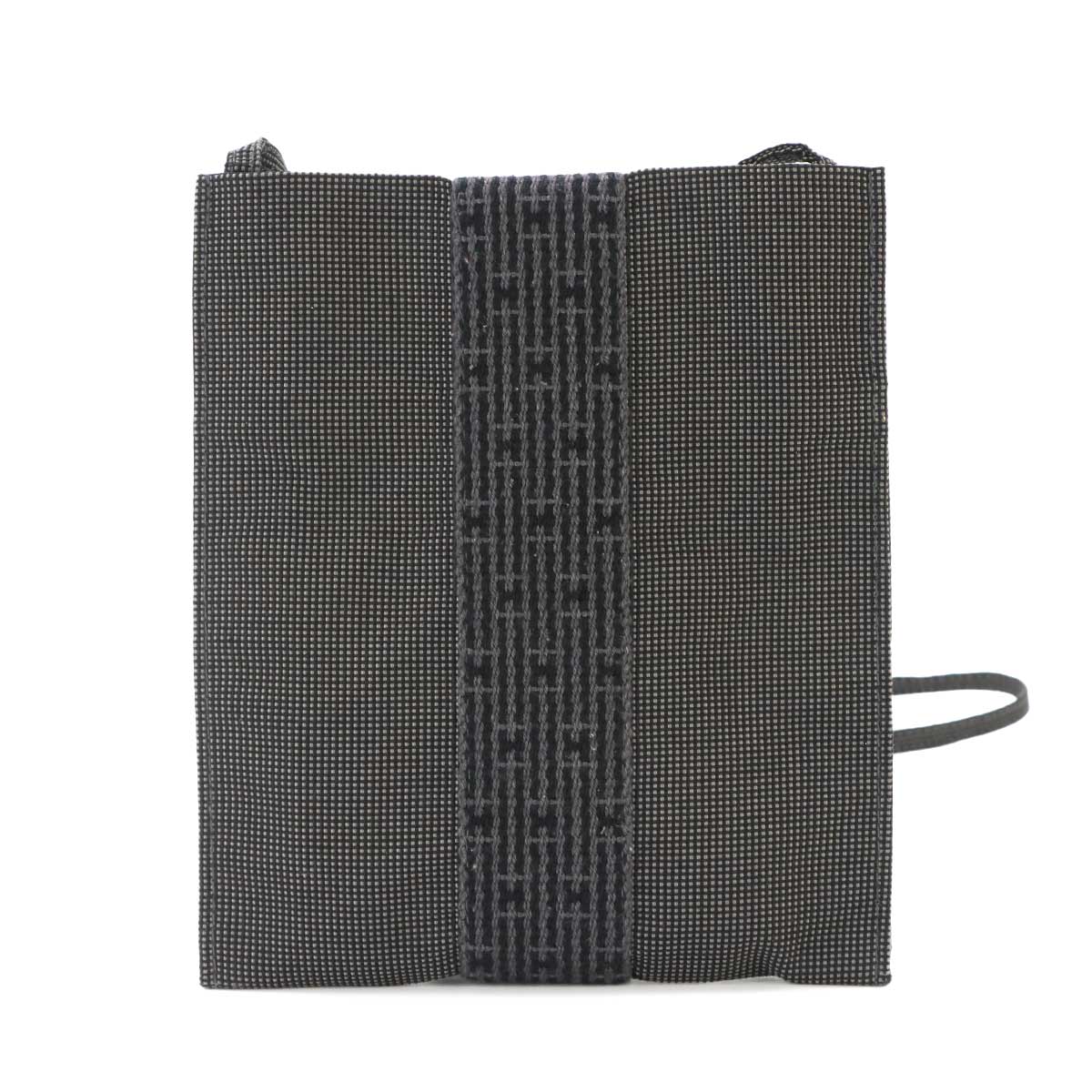 Herline Pochette Shoulder Bag Canvas Gray Purse