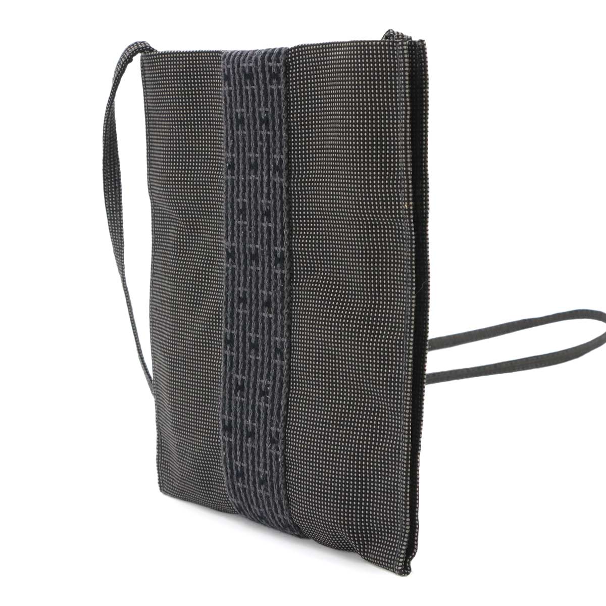 Herline Pochette Shoulder Bag Canvas Gray Purse
