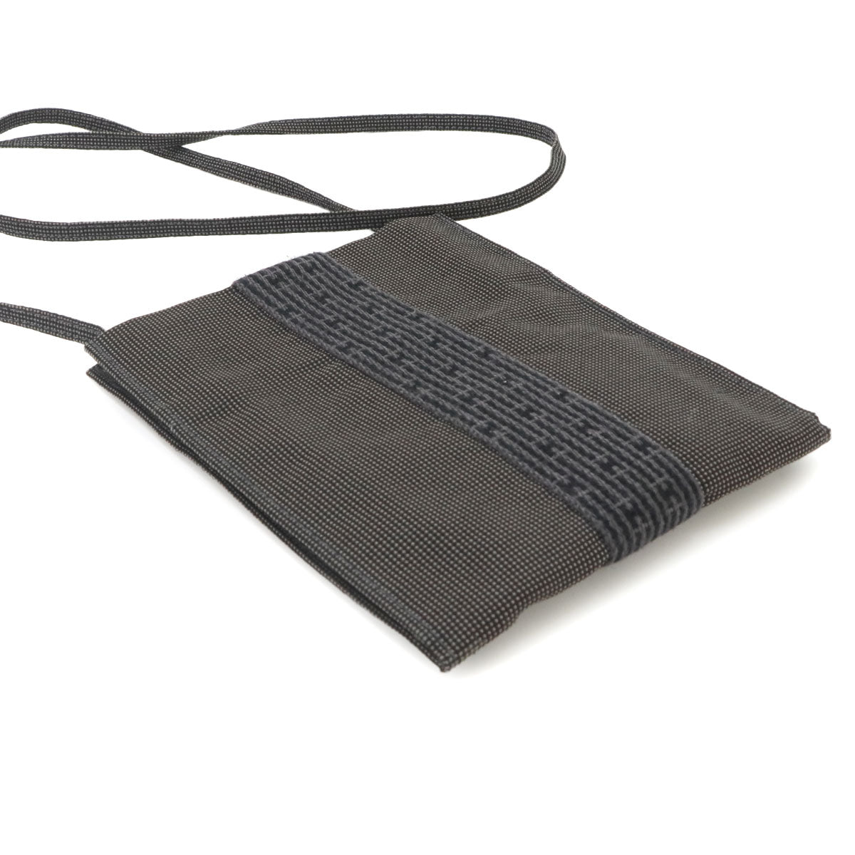 Herline Pochette Shoulder Bag Canvas Gray Purse