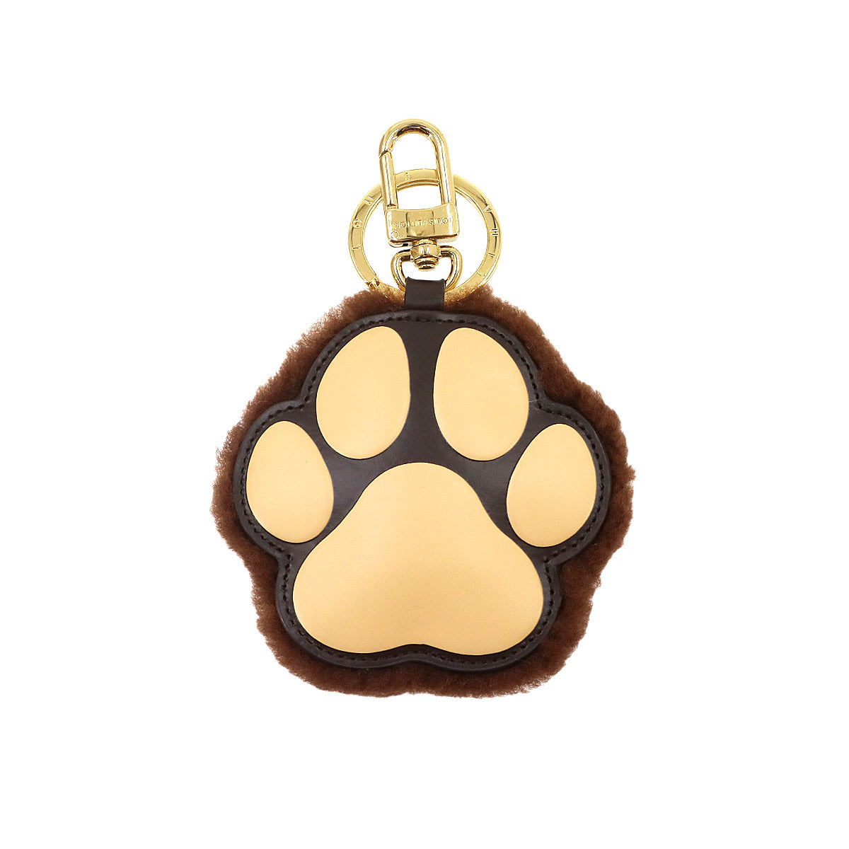 LV Paw Key Holder and Bag Charm Shearling M02292