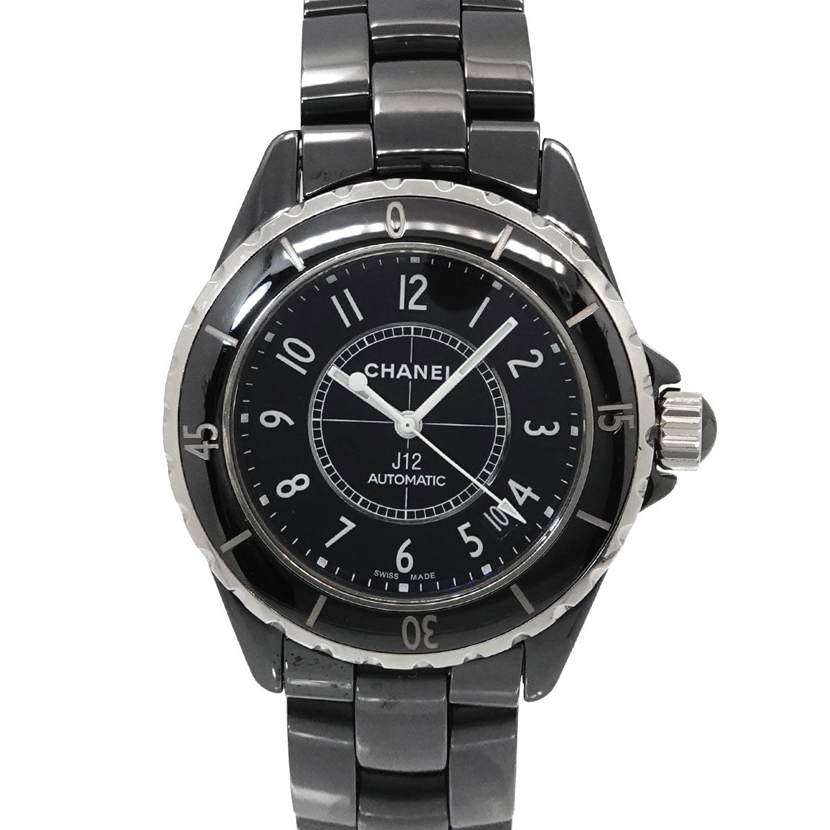 J12 38mm H0685 Ceramic Date Automatic Black Dial Mens Watch