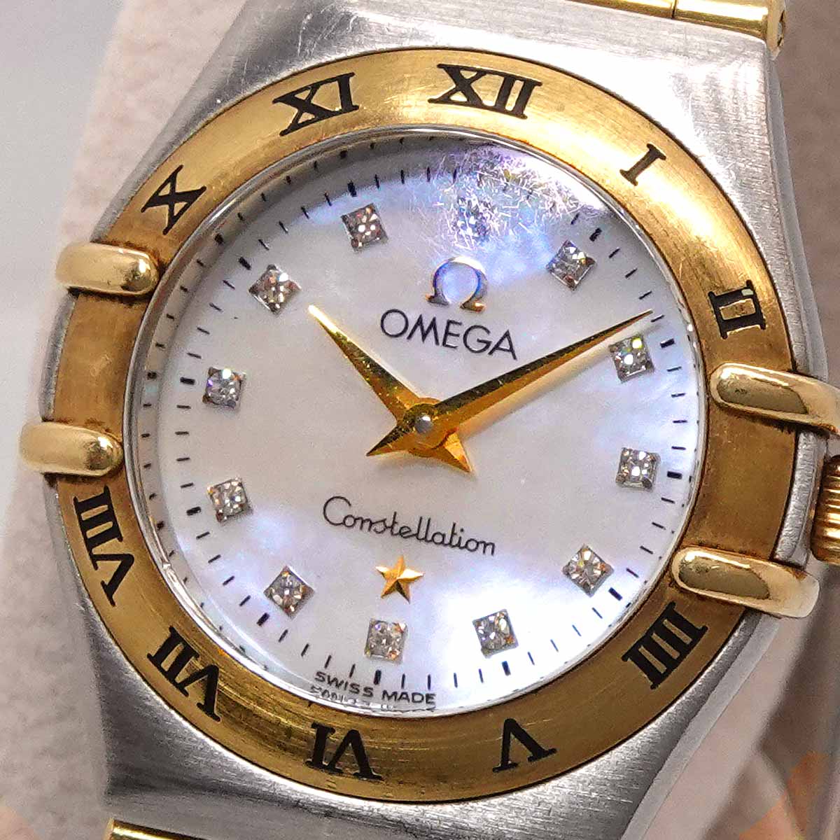 Constellation mini 1262.75 12P Diamond 750 YG White Shell Dial