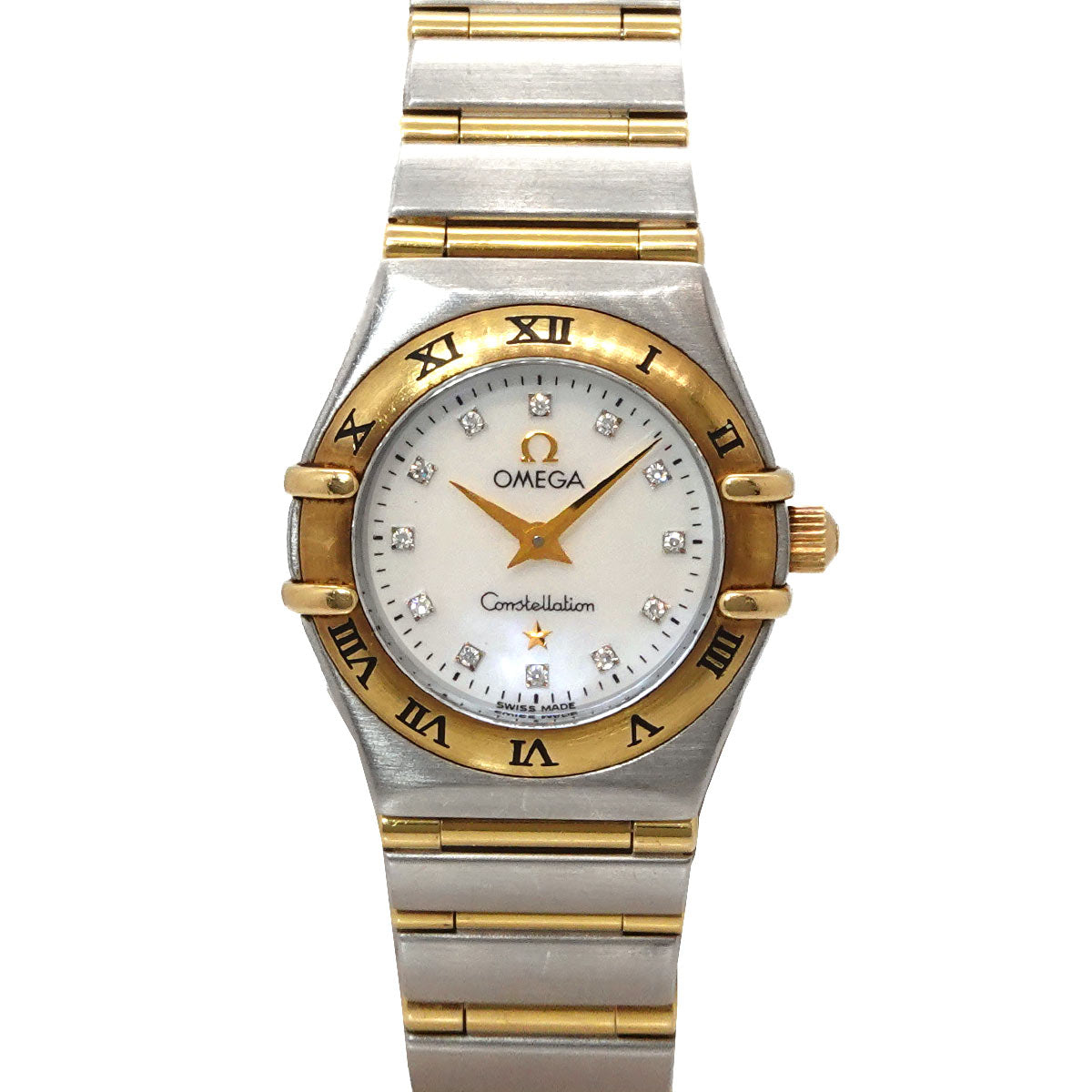 Constellation mini 1262.75 12P Diamond 750 YG White Shell Dial