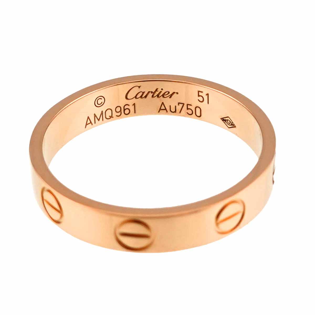 Mini Love Ring 18K Pink Gold 750 size51 5.5-5.75(US)