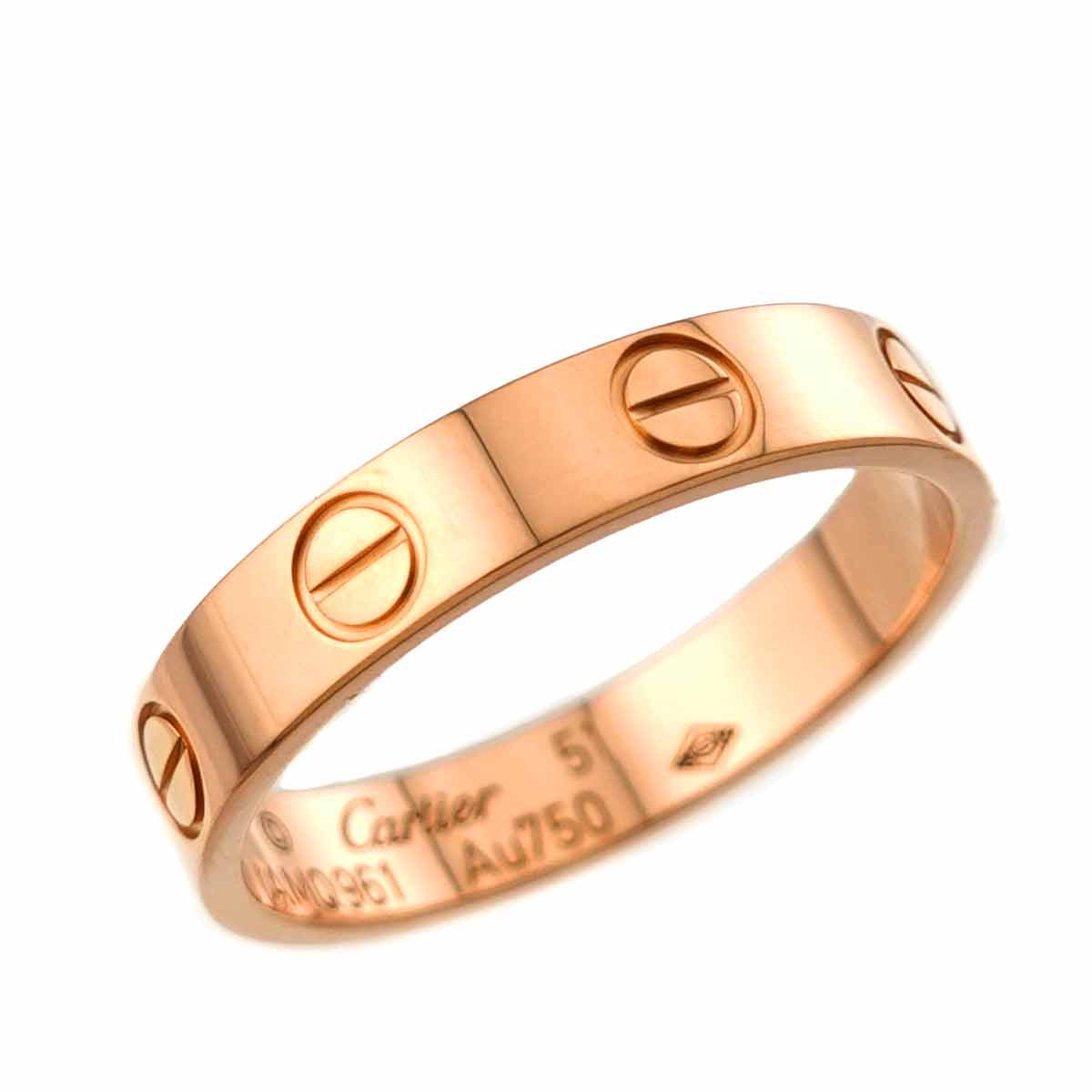 Mini Love Ring 18K Pink Gold 750 size51 5.5-5.75(US)