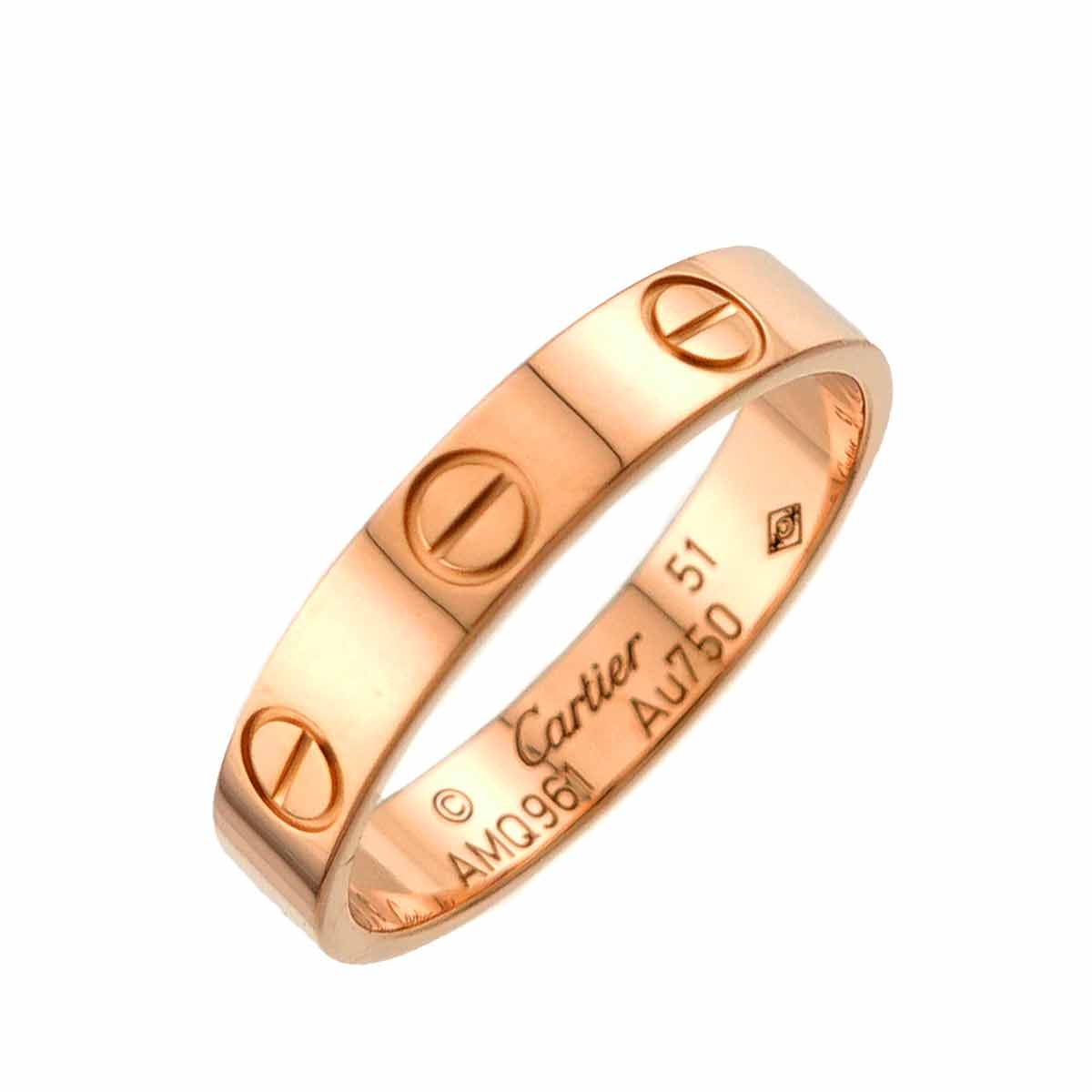 Mini Love Ring 18K Pink Gold 750 size51 5.5-5.75(US)