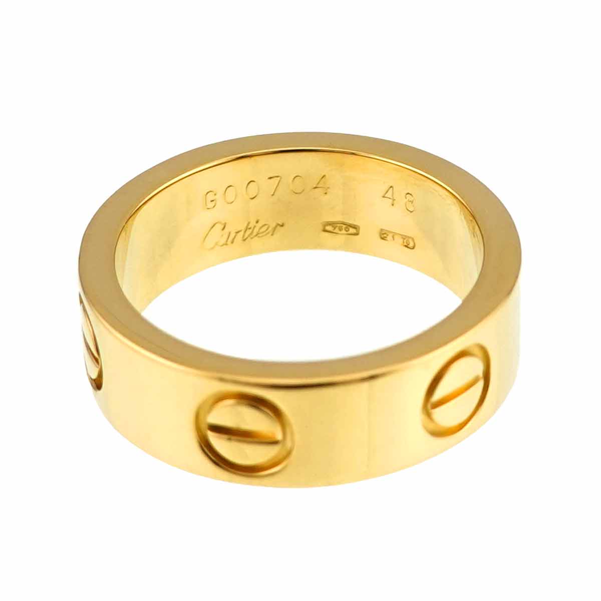Love Ring 18K YG Yellow Gold 750 size48 4-4.5(US)