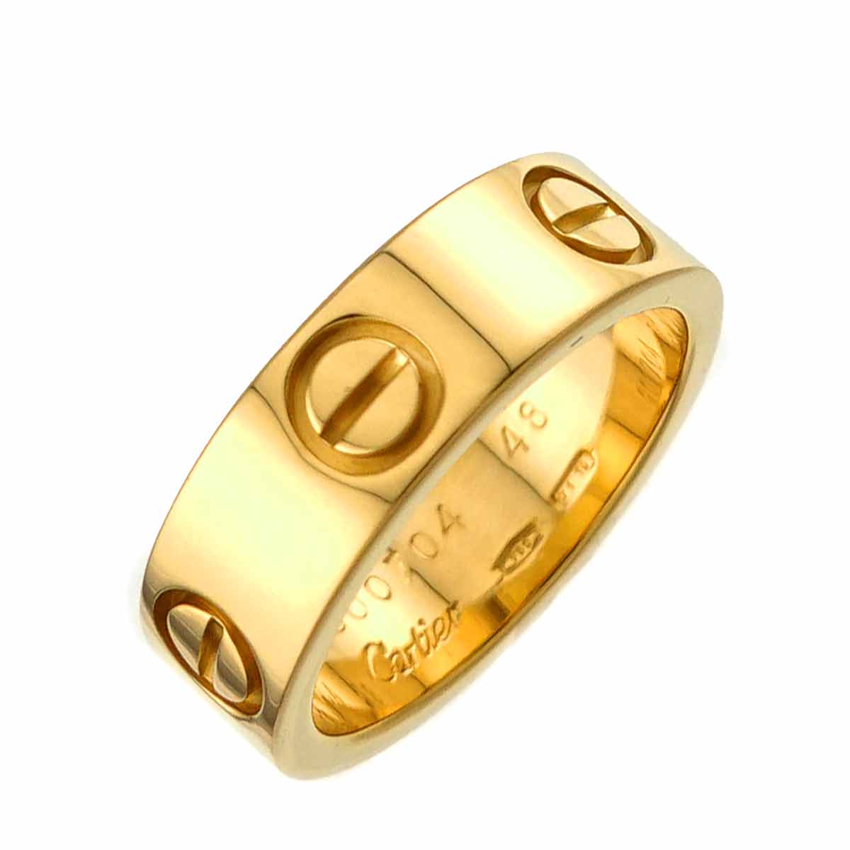 Love Ring 18K YG Yellow Gold 750 size48 4-4.5(US)