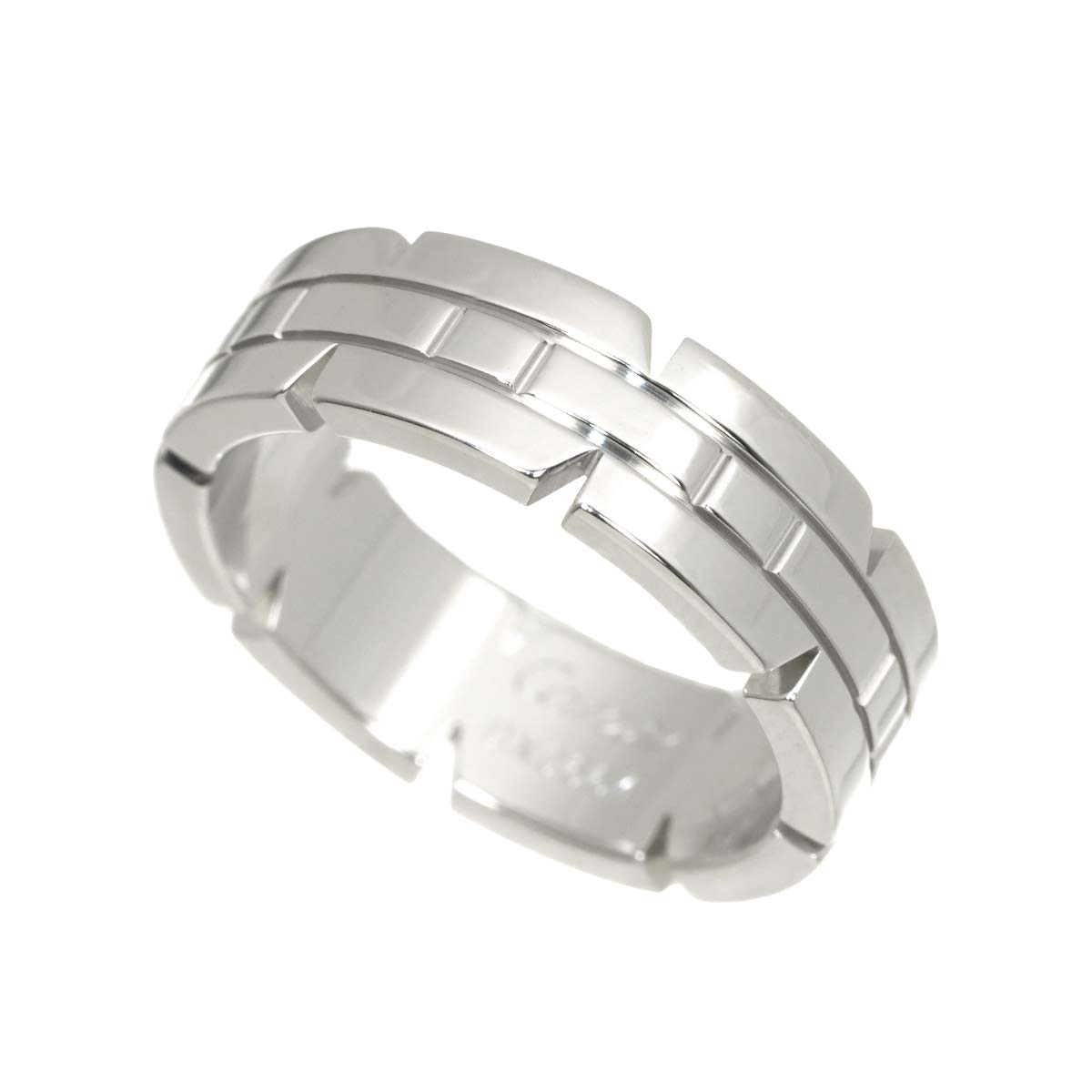 Tank Ring 18K White Gold 750 size54 6.25-6.5(US)