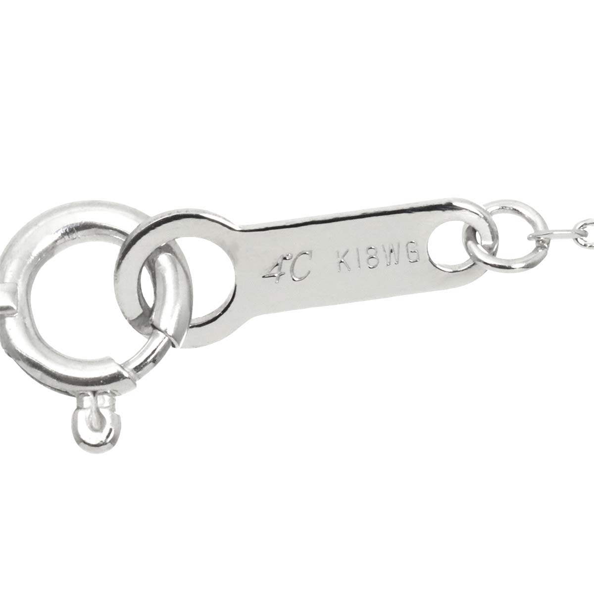Diamond Necklace 18K White Gold 750
