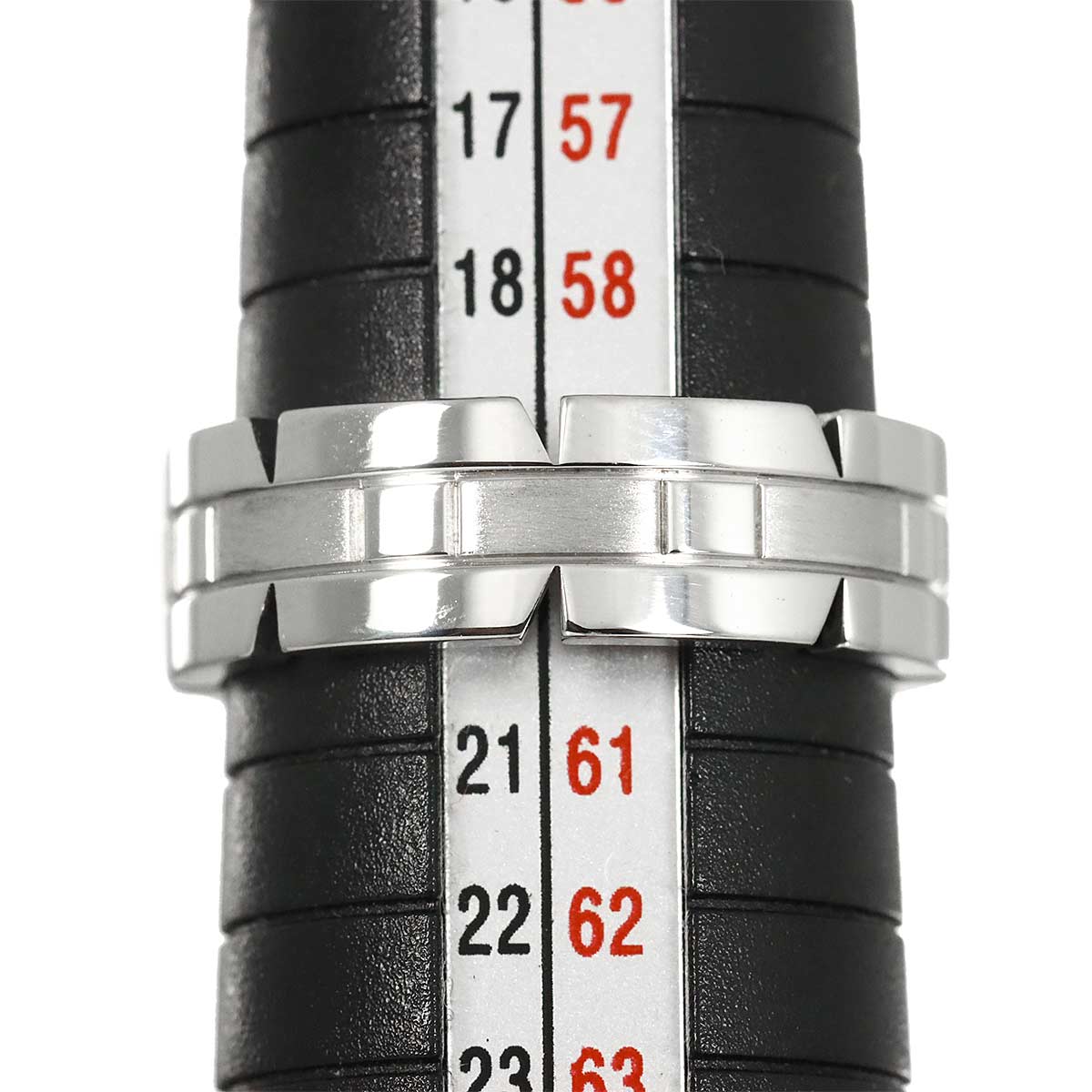 Tank Ring 18K White Gold 750 size60 8.75-9(US)