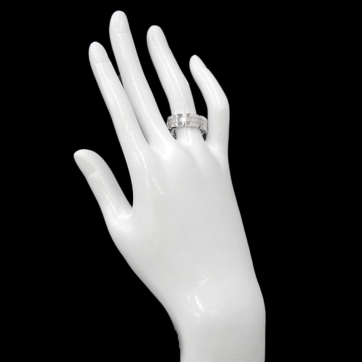 Tank Ring 18K White Gold 750 size60 8.75-9(US)