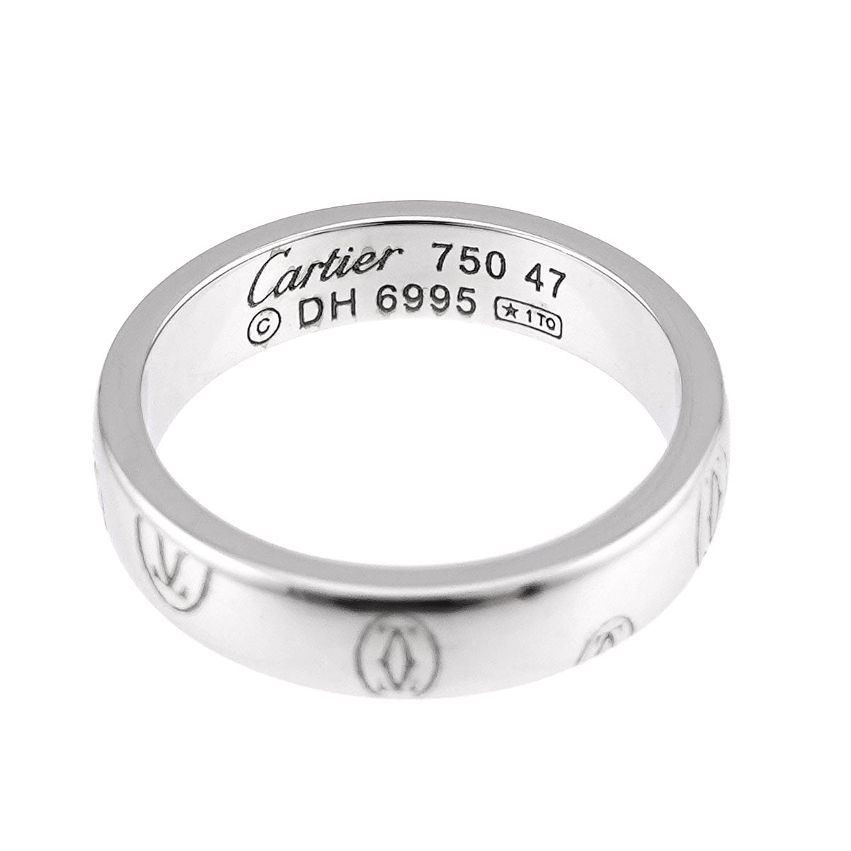 Happy Birthday SM Ring 18K White Gold 750 Size45 3.25(US)