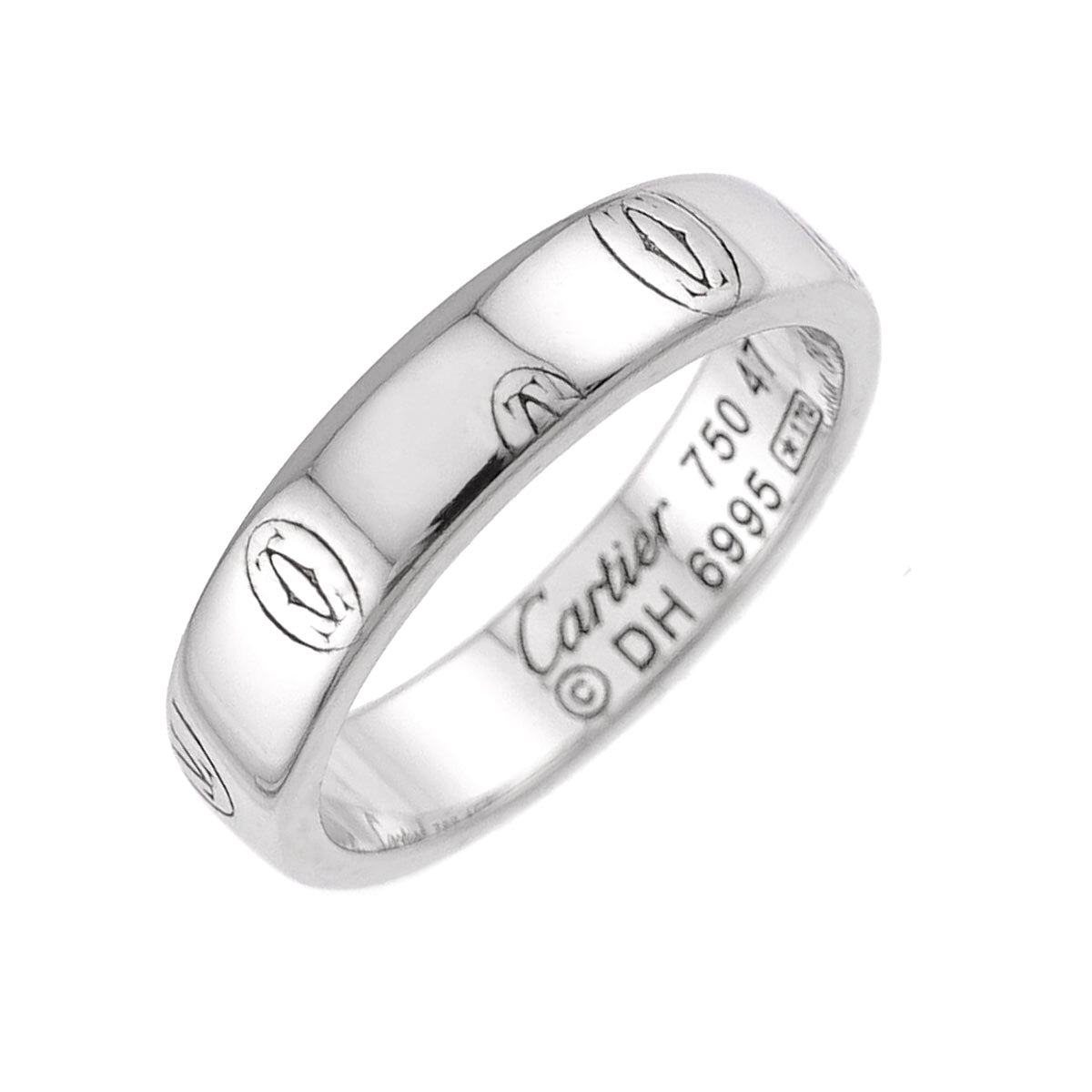 Happy Birthday SM Ring 18K White Gold 750 Size45 3.25(US)