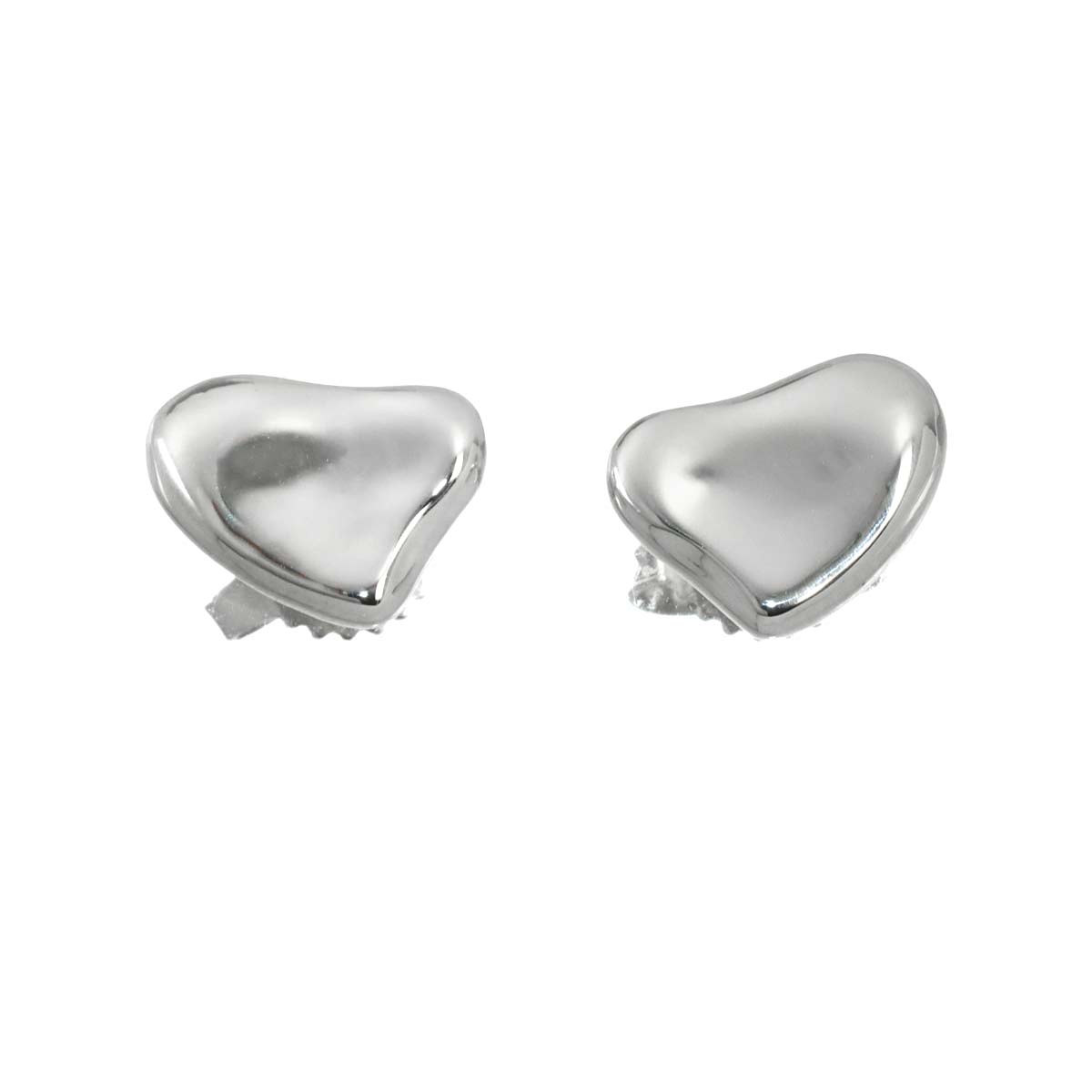 Full Heart Earrings Pierced Pt