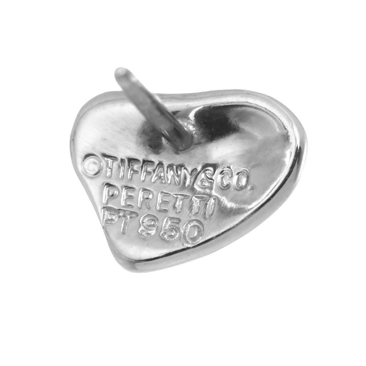 Full Heart Earrings Pierced Pt