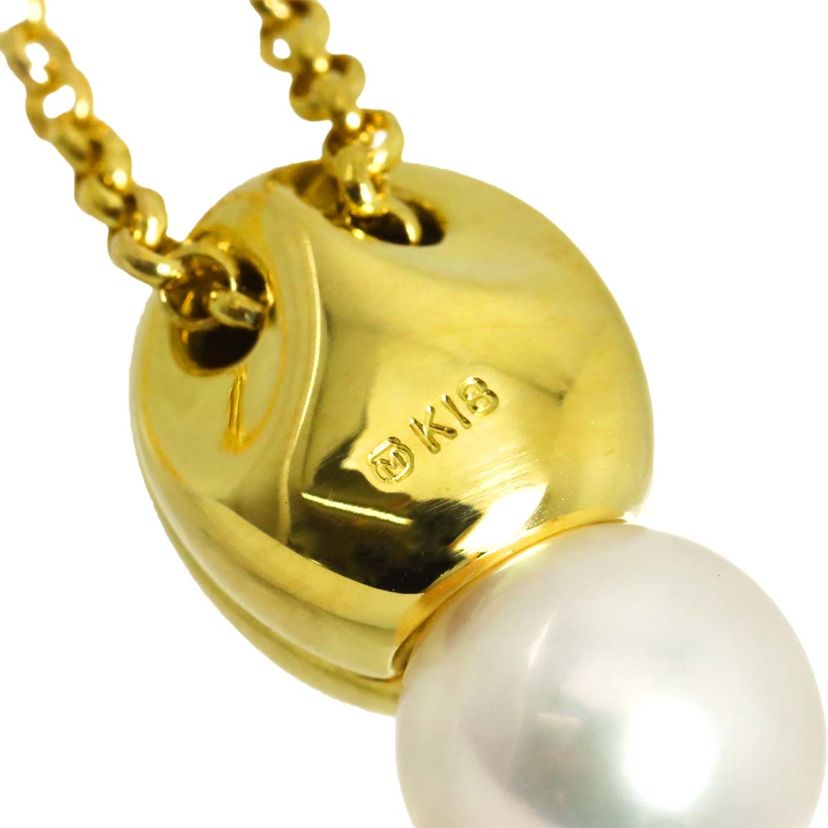 Akoya Pearl 7.5mm Necklace 18K YG 750