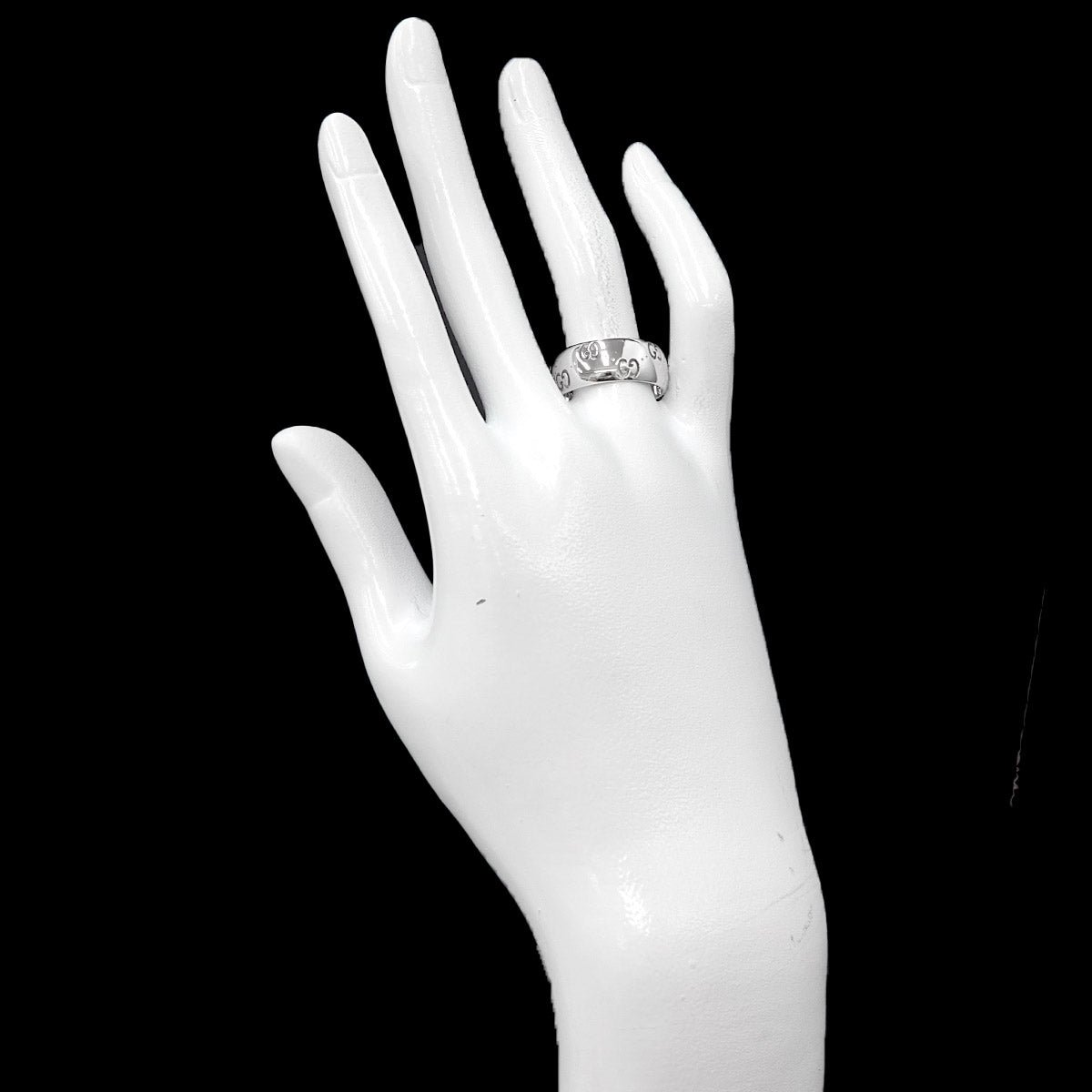 Icon Ring 18K WG White Gold 750 Size19 8.25(US)