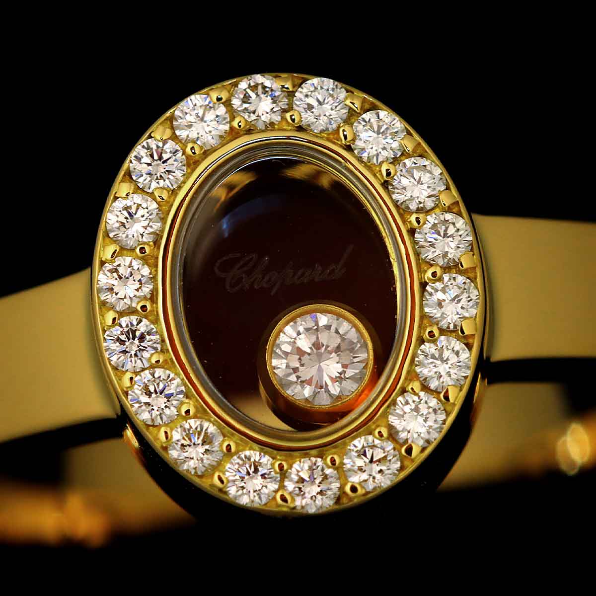 Happy Diamond Ring 18K YG 750 Size4.75-5(US)