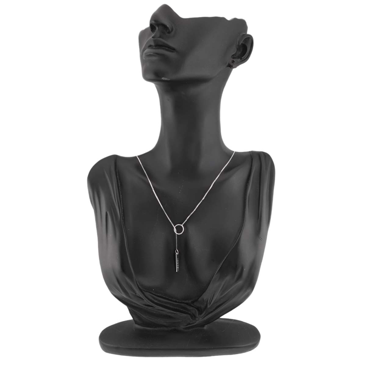 Lariat Necklace 18K White Gold 750