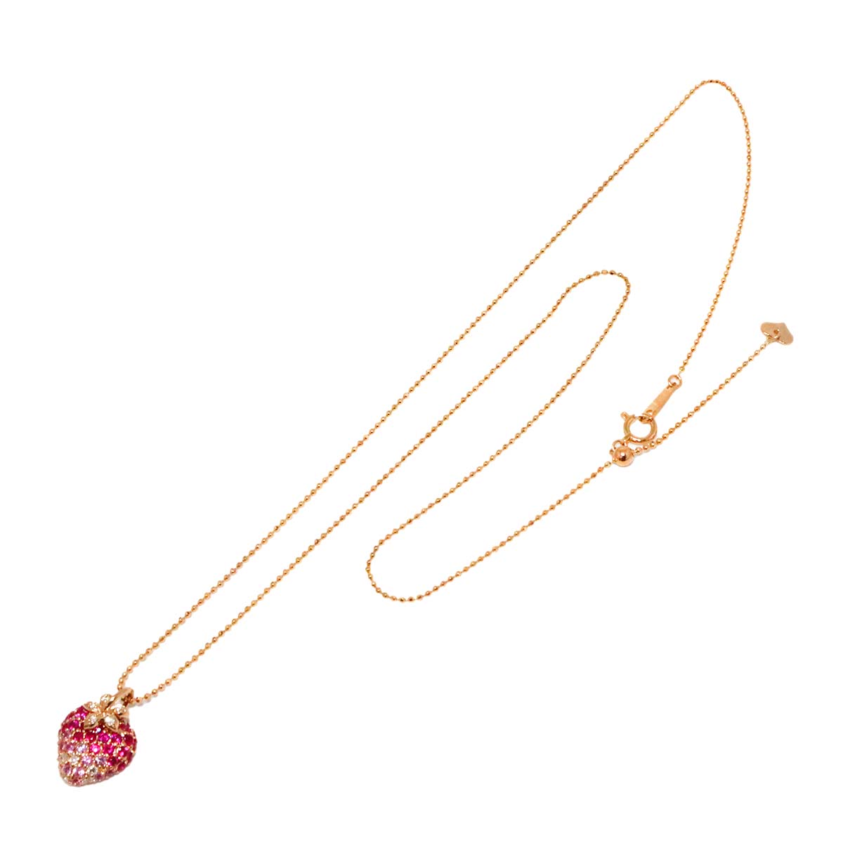 Ruby Sapphire Diamond Necklace 18K PG 750