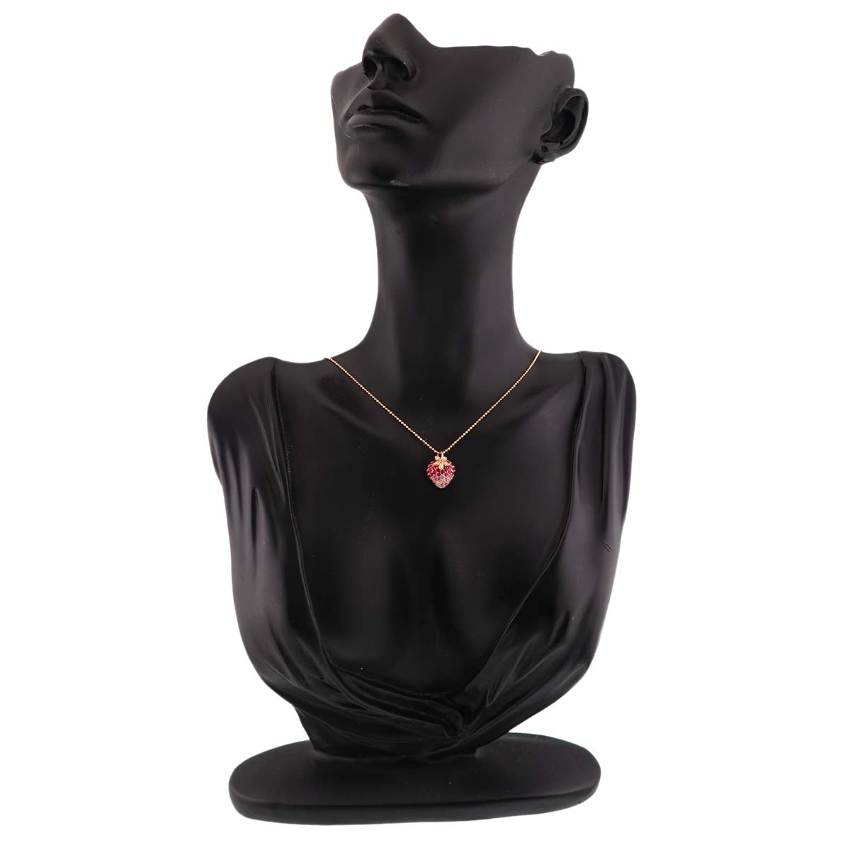 Ruby Sapphire Diamond Necklace 18K PG 750