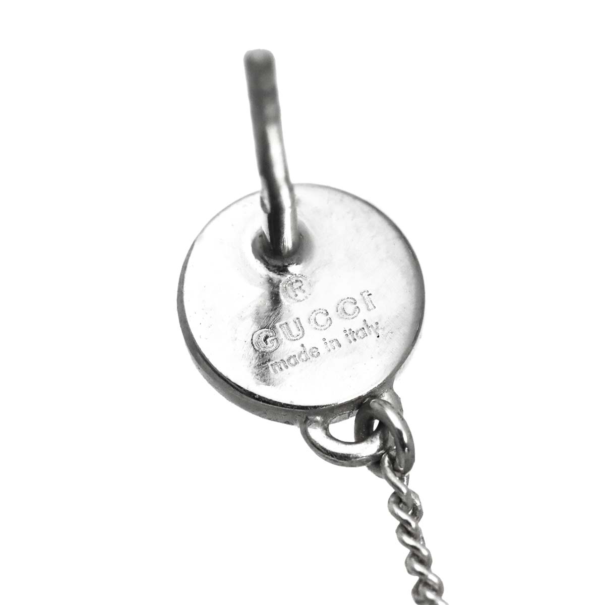 Logo Earrings Pierced 18K White Gold 750