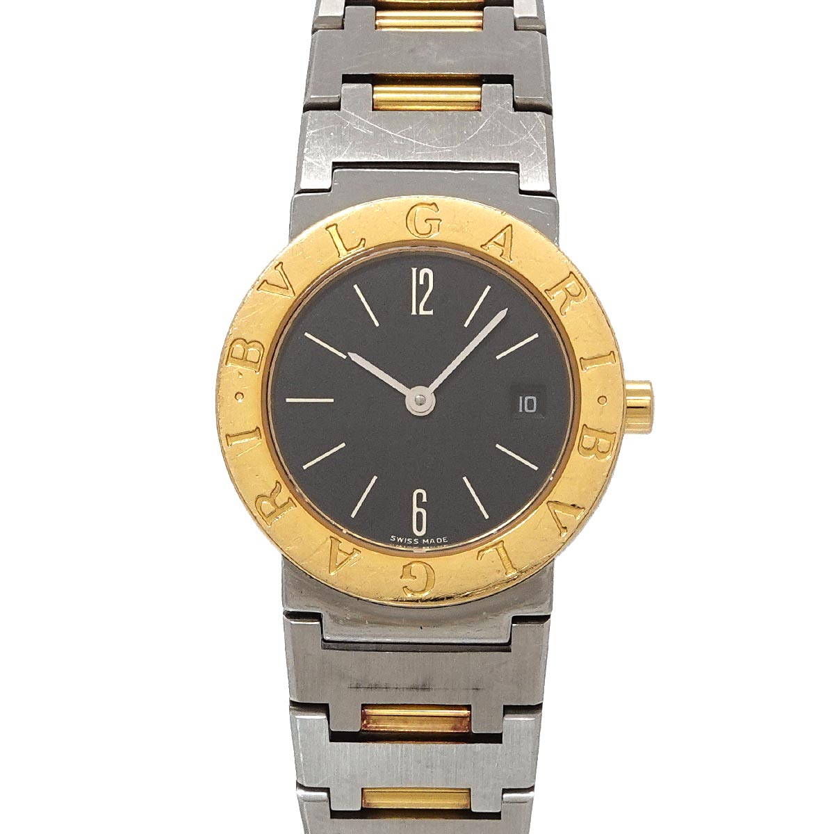 BVLGARIBVLGARI BB26SGD Two Tones YG Black Dial Ladies
