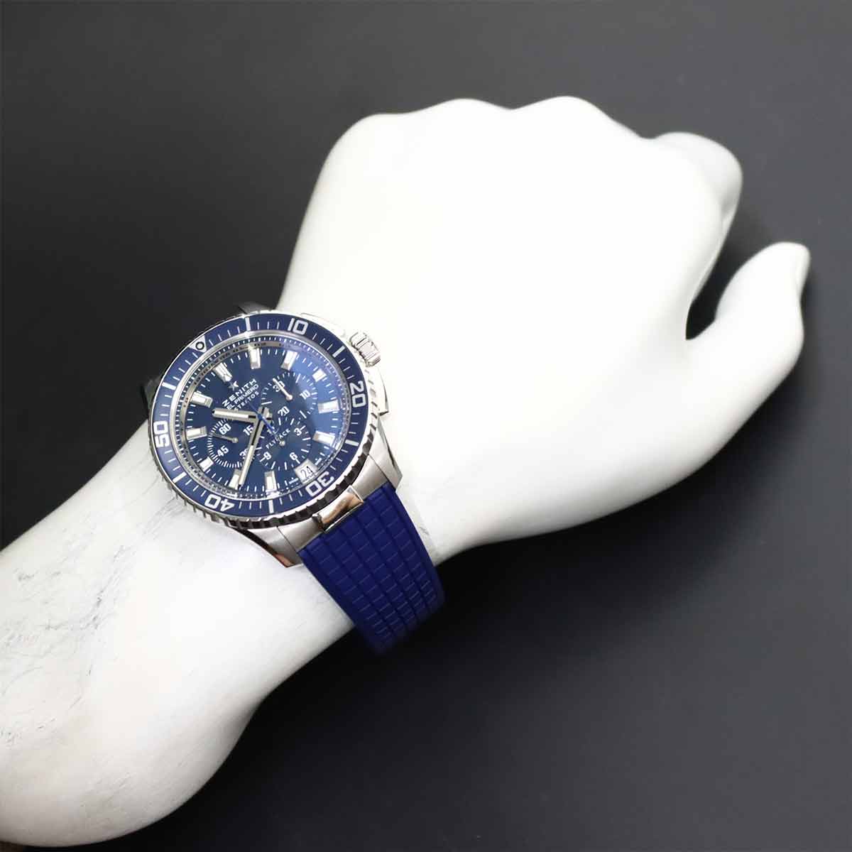 El Primero Stratos Flyback 03 2067 405 Blue Dial Mens Watch