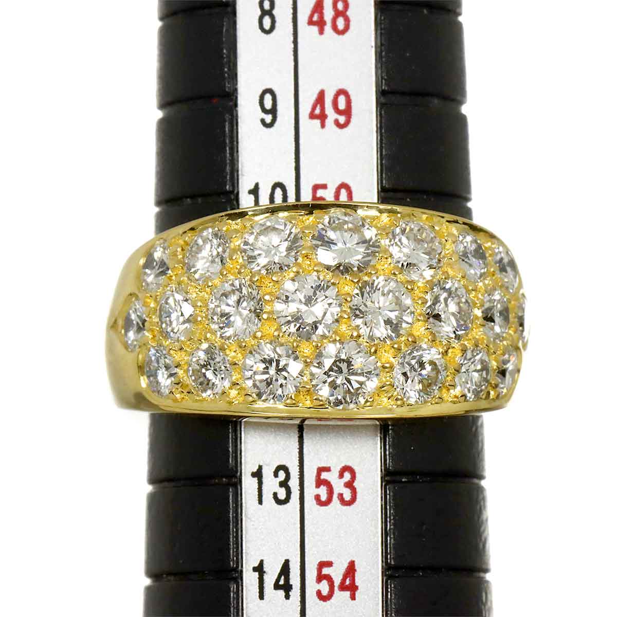 Diamond Ring 18K Yellow Gold 750 Size5.5-5.75(US)