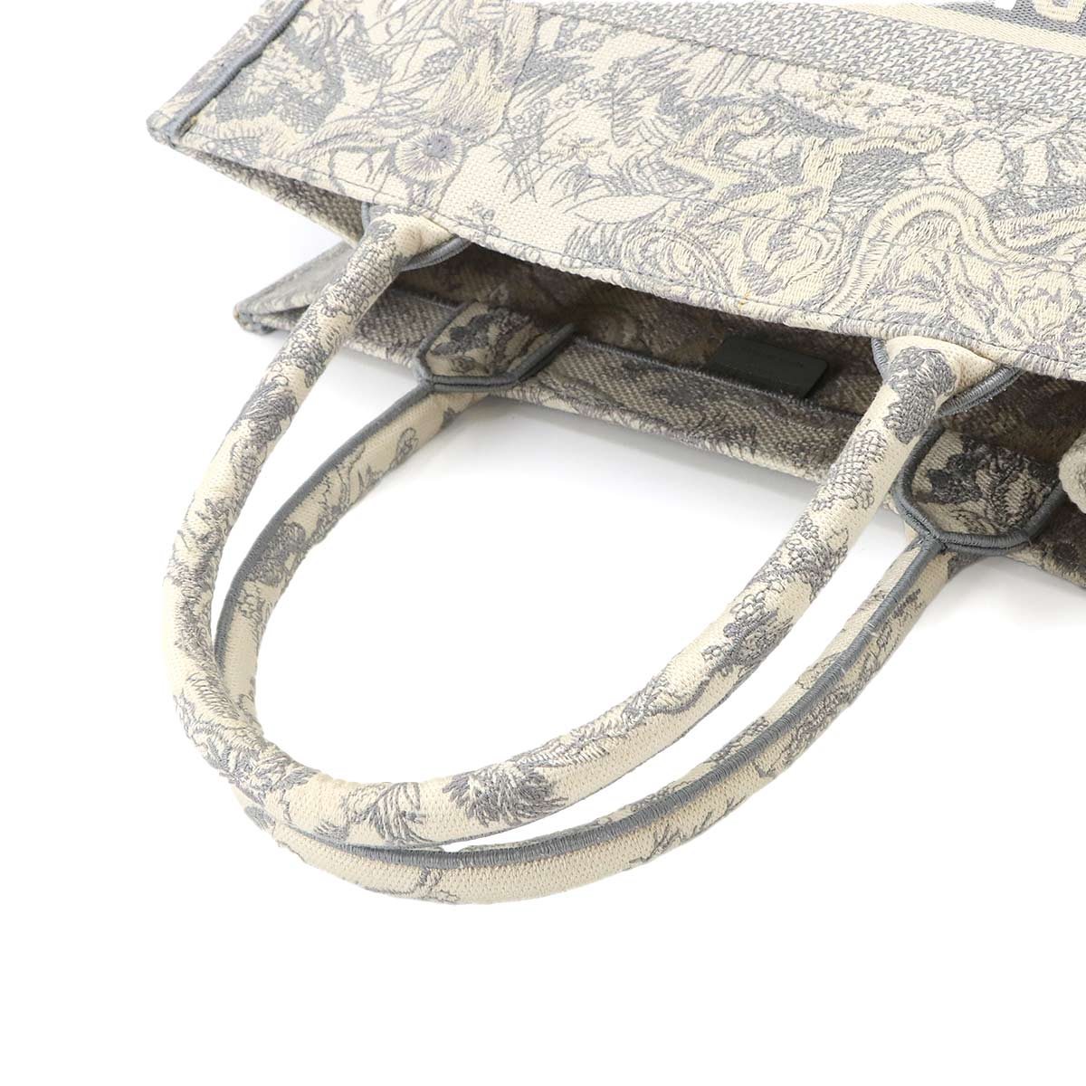 Toile de Jouy Book Tote Medium Bag Canvas Grey