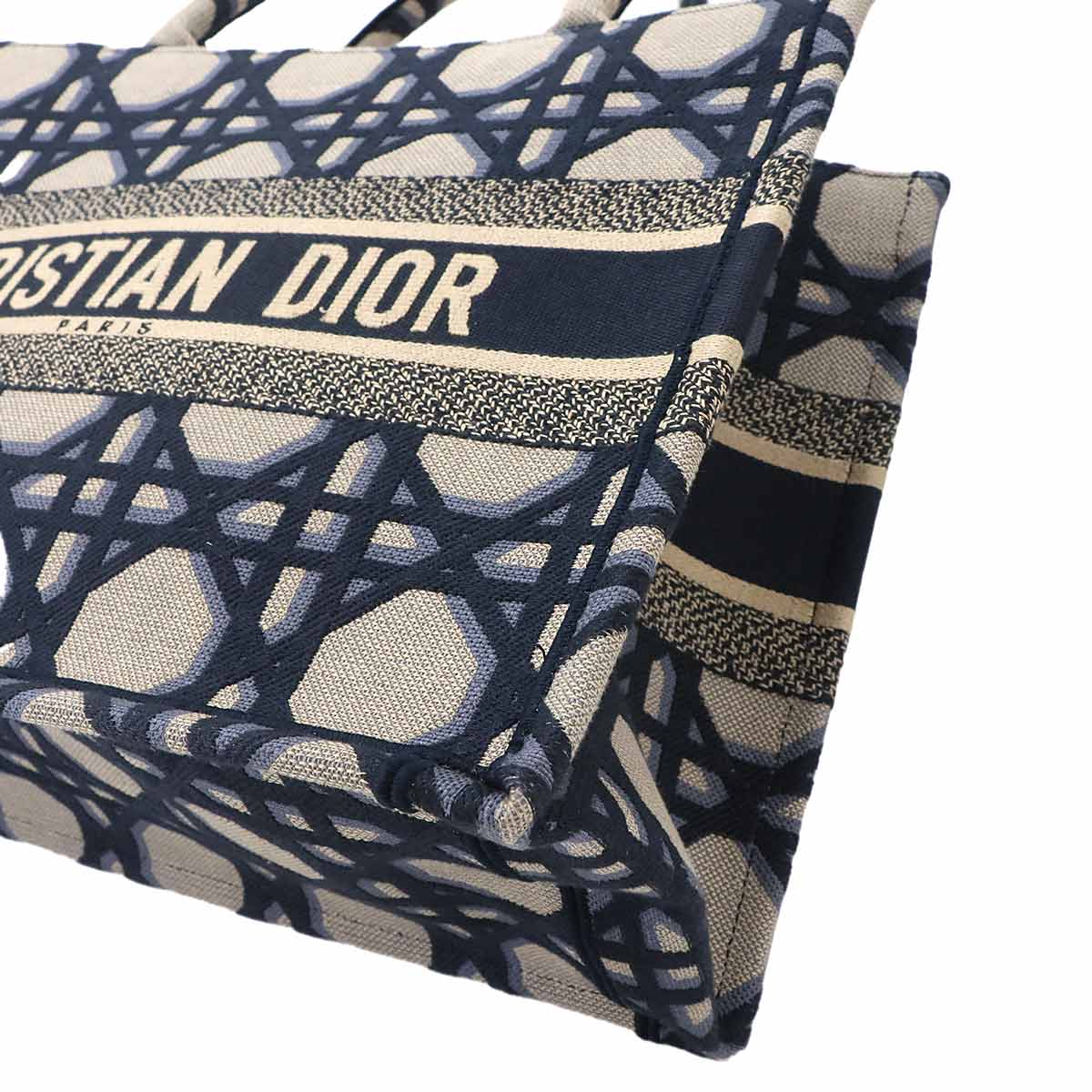 Macrocannage Book Tote Medium Bag Canvas Navy M1296ZZAU