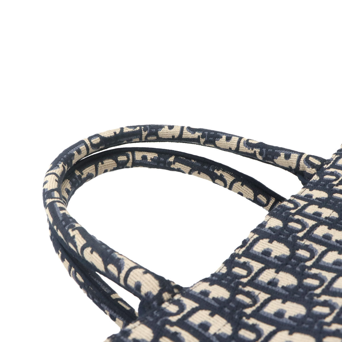 Oblique Book Tote Medium Bag Canvas Navy M1296ZRIW