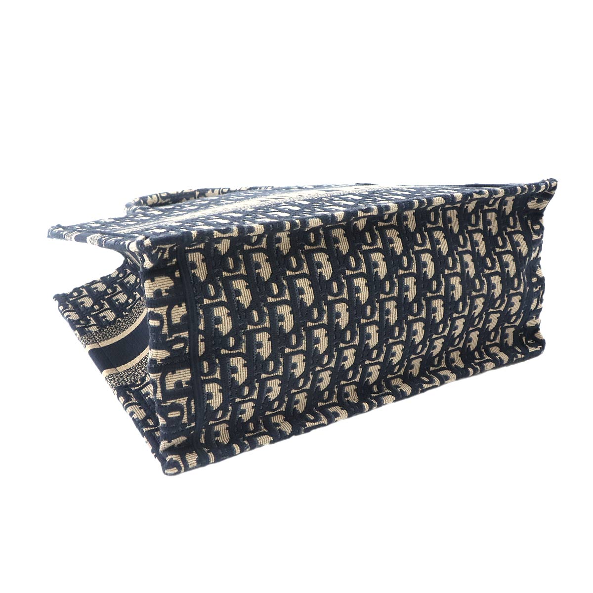 Oblique Book Tote Medium Bag Canvas Navy M1296ZRIW