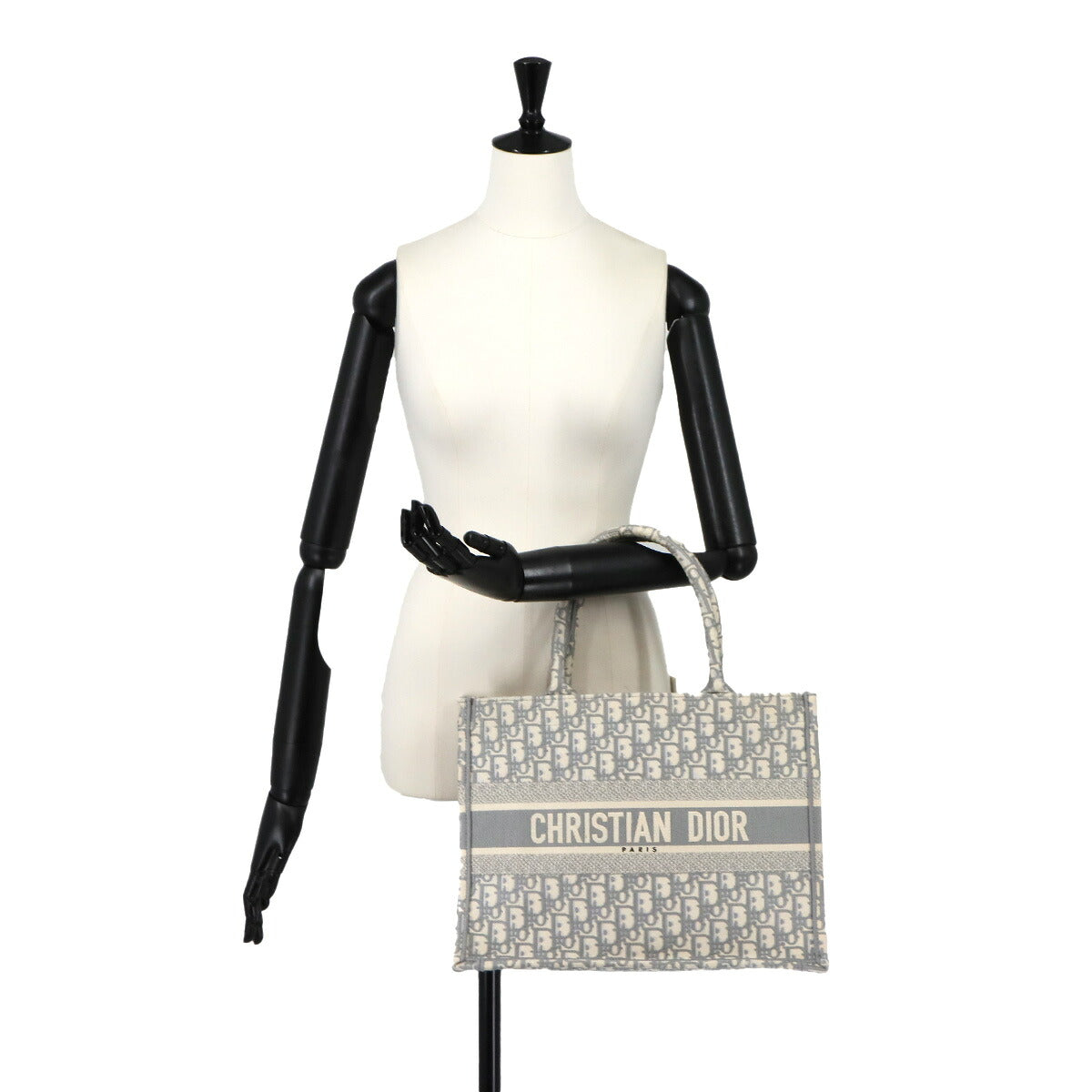 Oblique Book Tote Medium Bag Canvas Grey M1296ZRIW